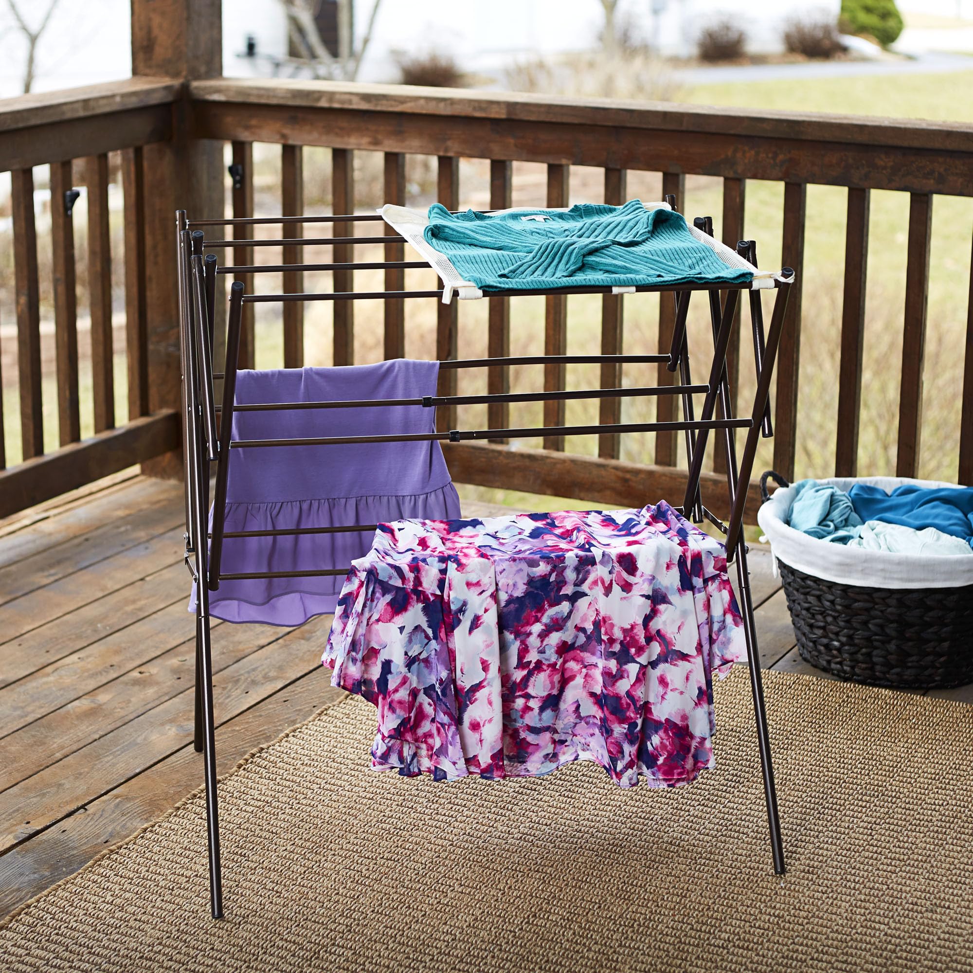 5175 Collapsible Expandable Metal Clothes Drying Rack