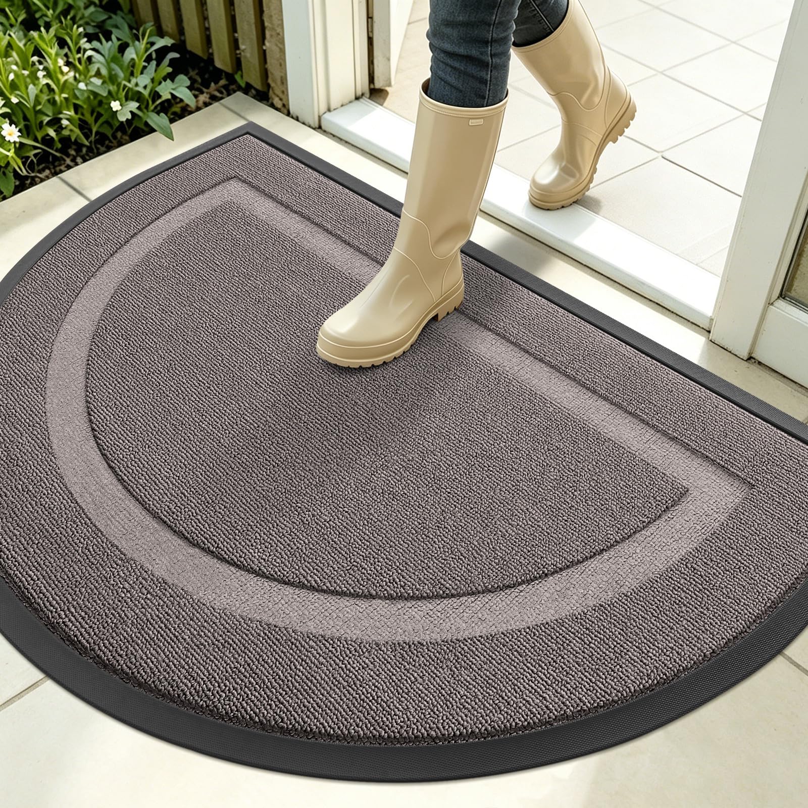 Half Circle Front Door Mat Outside 35x23 All