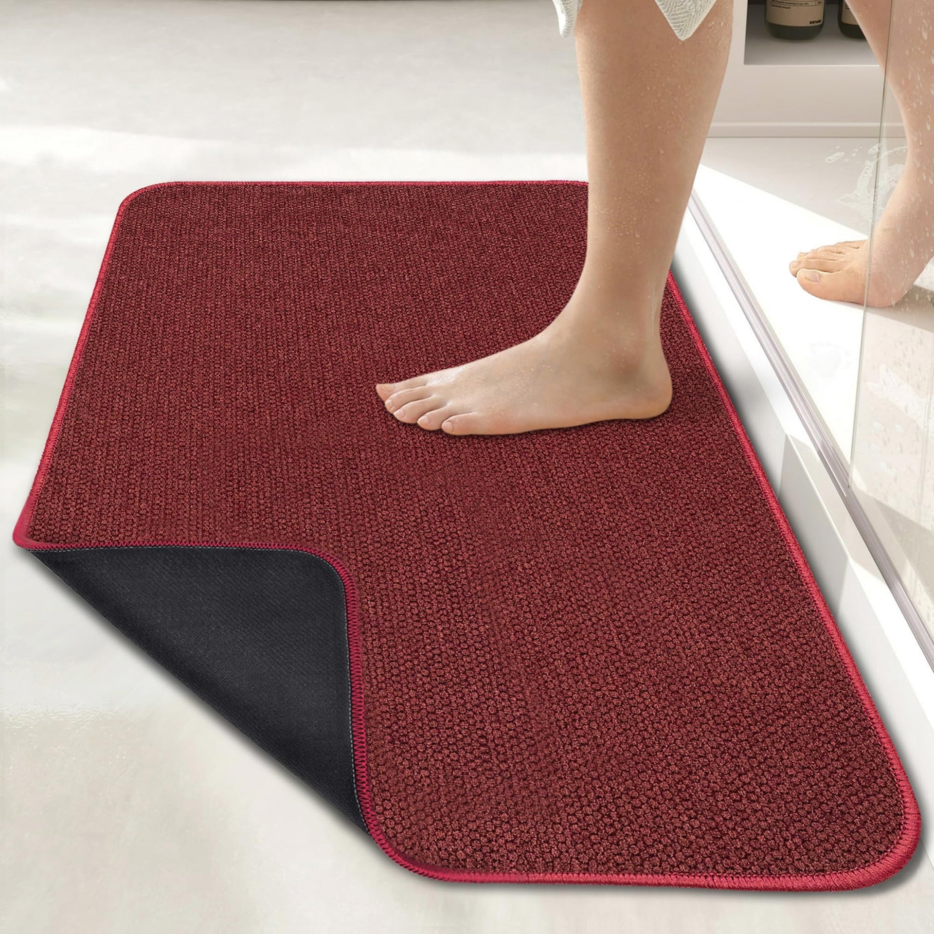 Bath Mat Ultra Thin Bathroom Runner Rugs (18 Sq Ft)