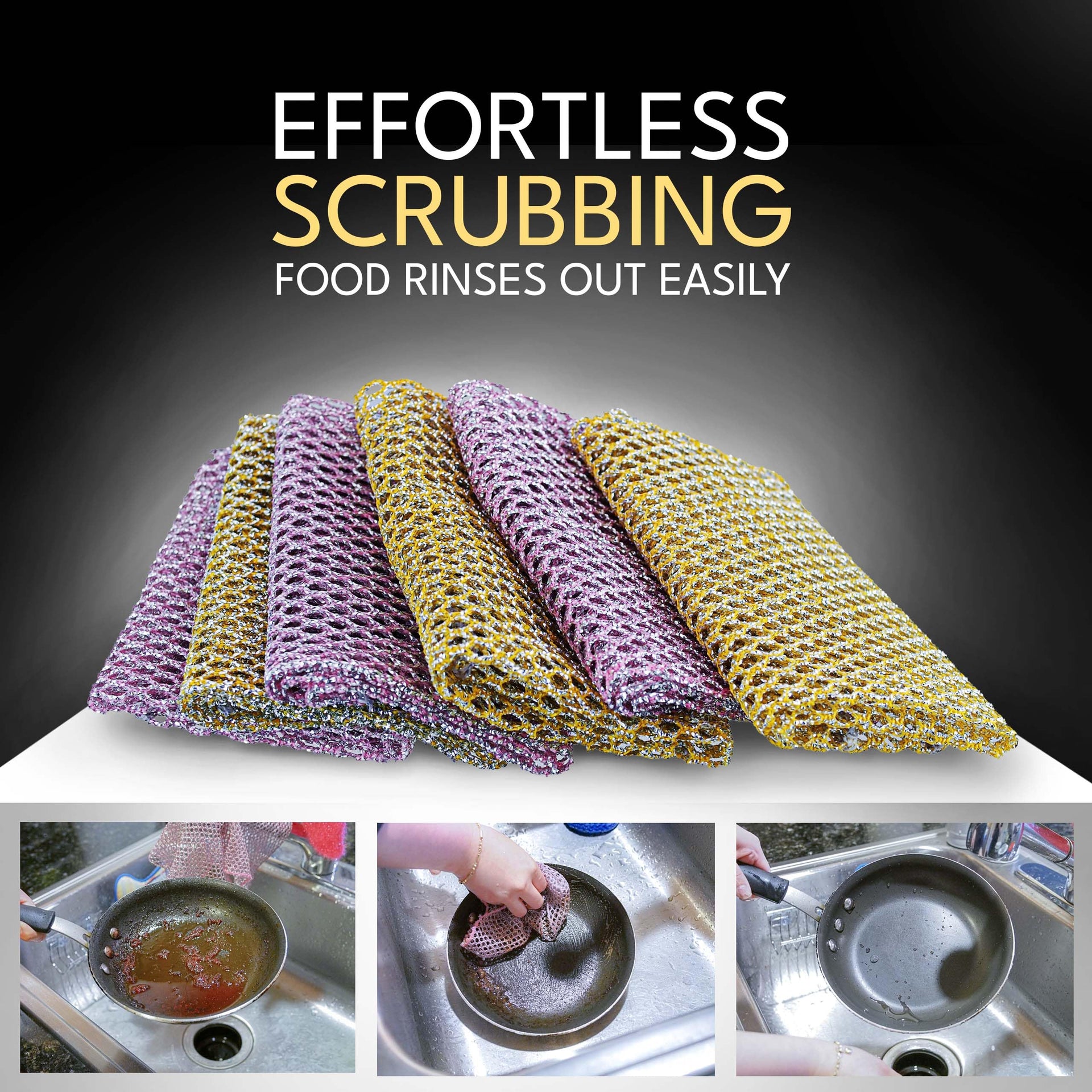 Non Scratch Dish Scrubbers (6 Count)