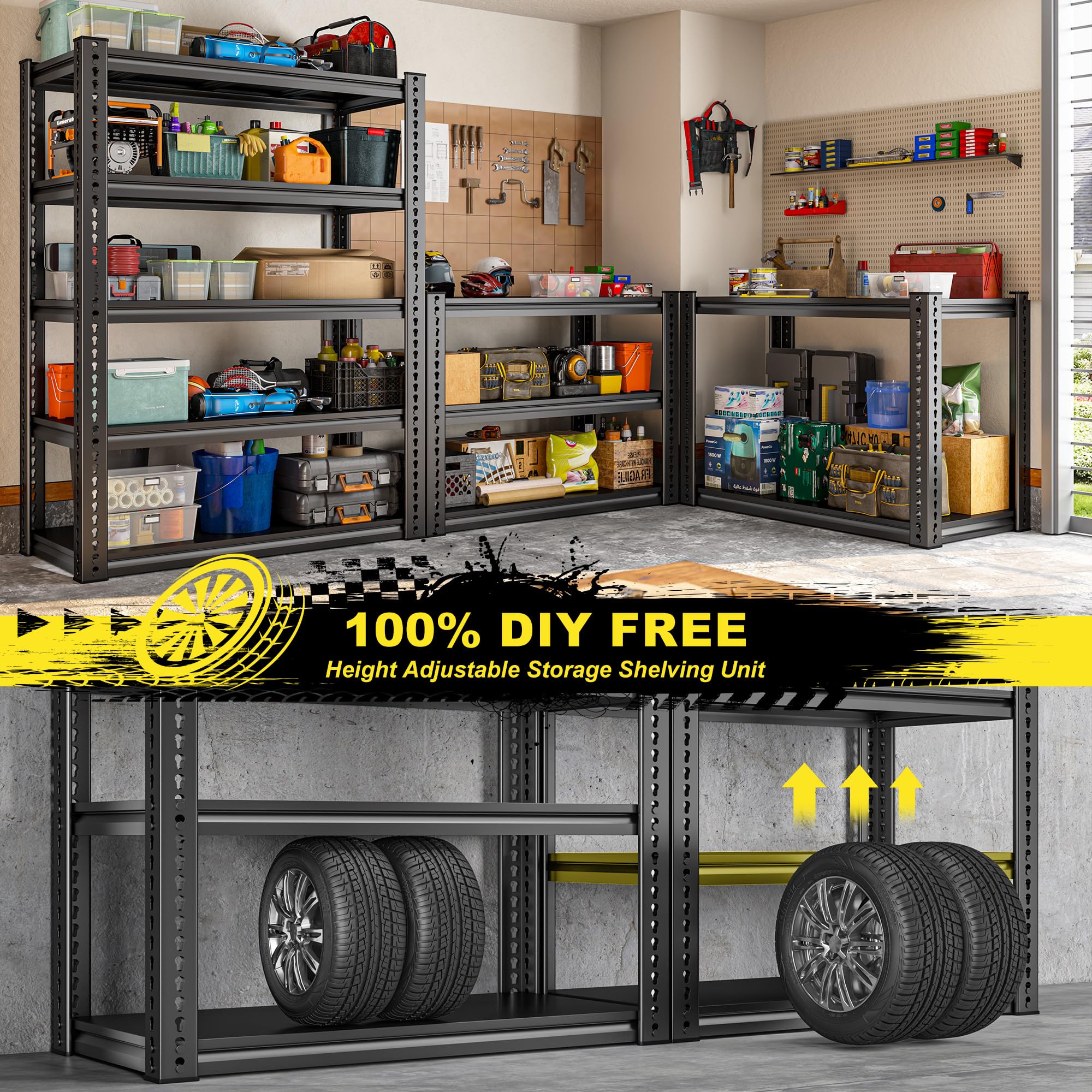 Garage Shelving Load 2000 LBS