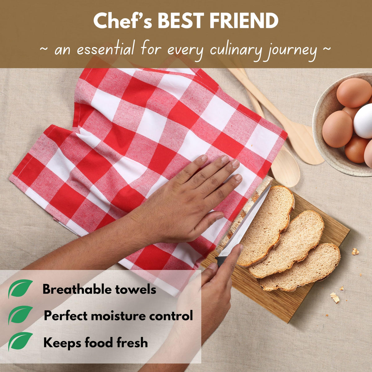 6 Pack Kitchen Towel with Hanging Loop 16x26 inches (6 Count)