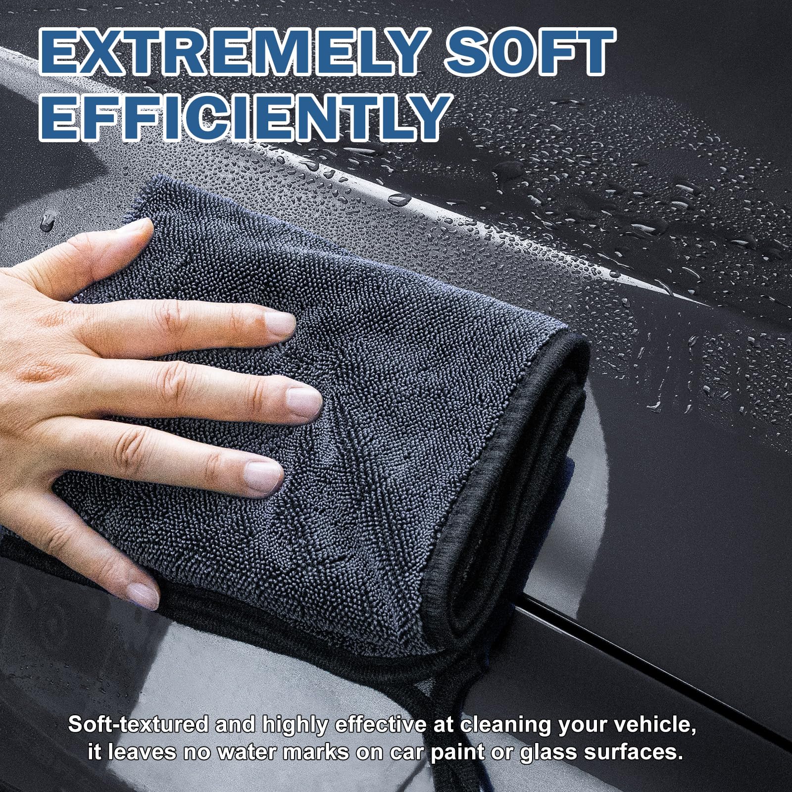 5 Pack Microfiber Car Drying Towels (200 Count)