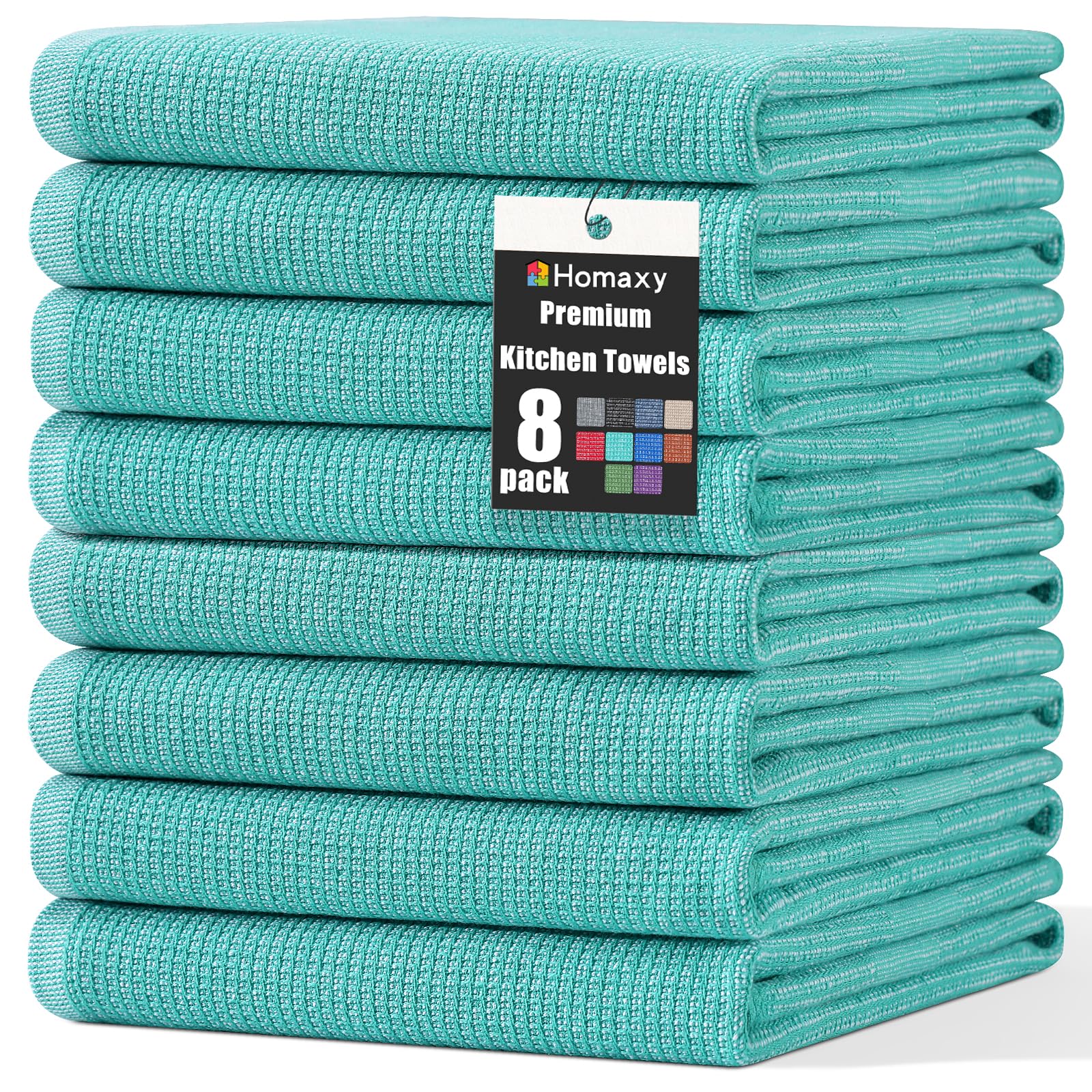 380 GSM Cotton Premium Kitchen Towels 8 Pack (8 Count)