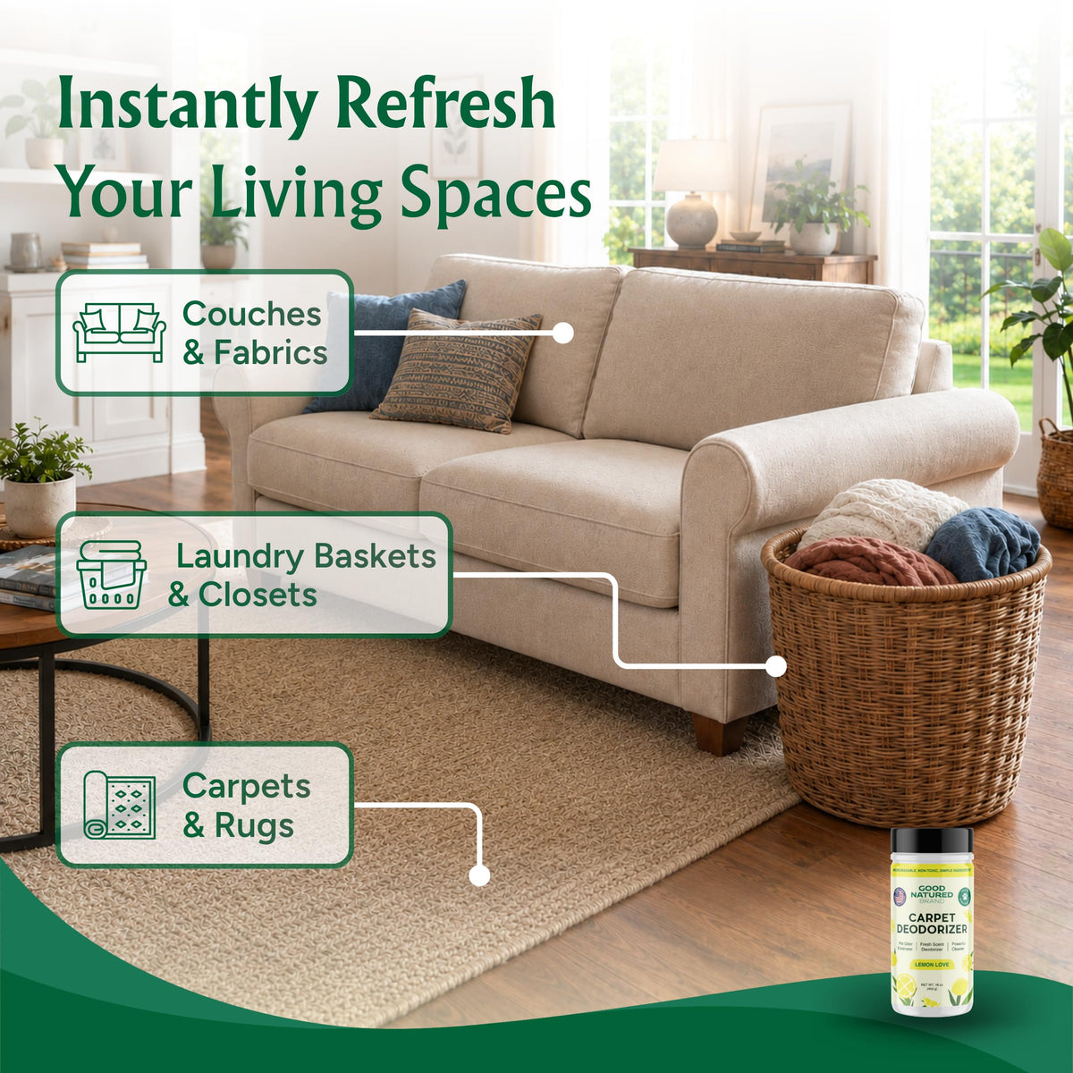 Carpet Freshener & Deodorizer Powder (16 Ounce)