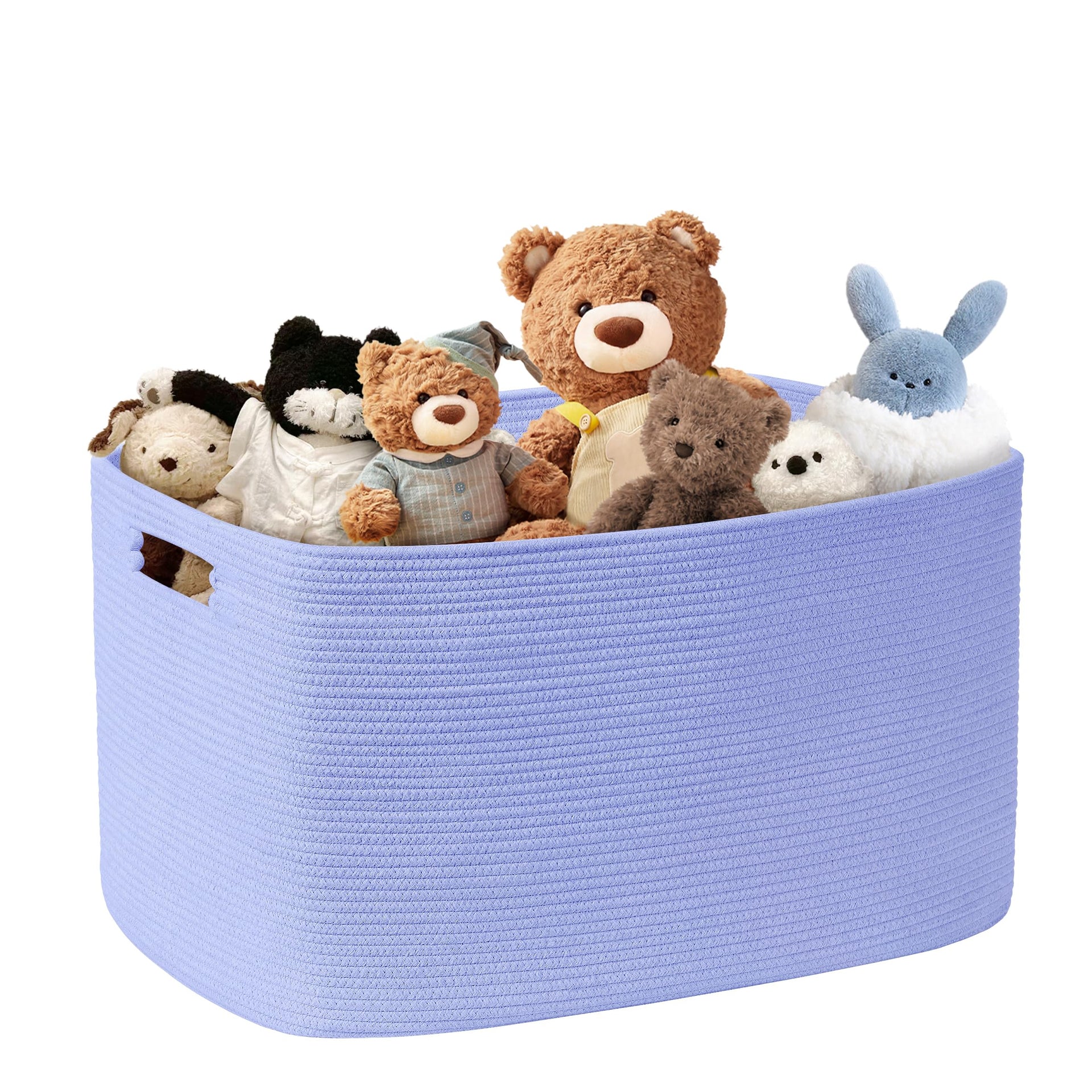 86L Large Woven Laundry Basket Hamper with Handles
