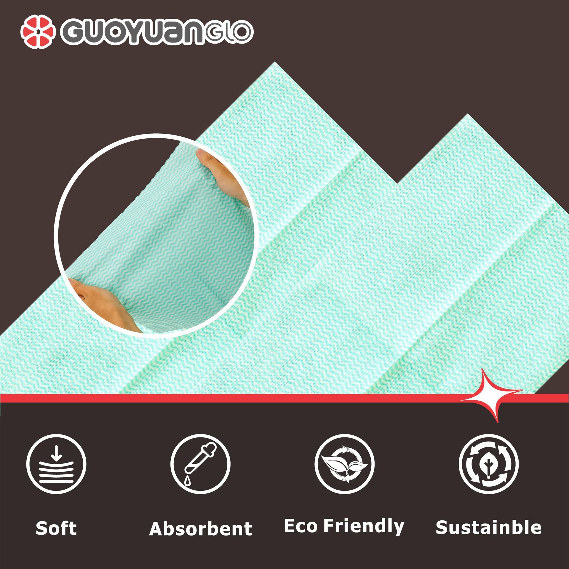 Disposable Dish Cloths Disposable Cleaning Towels Heavy Duty Reusable Cleaning Cloths Dish Rags for Kitchen (50 Count)