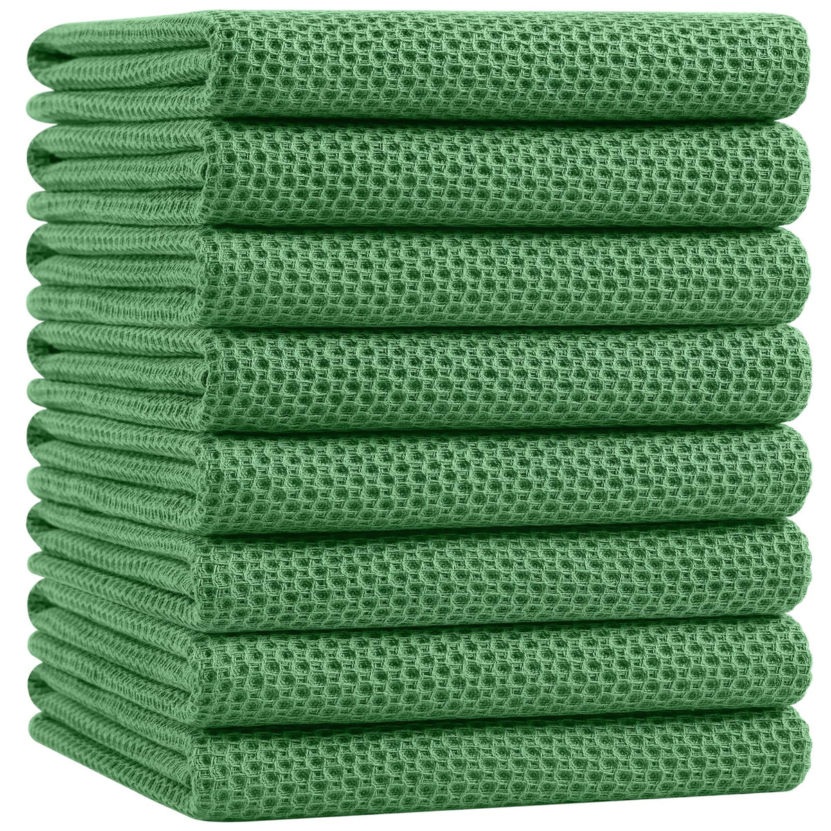 100% Cotton Oversized Waffle Weave Kitchen Towels 8 (8 Count)
