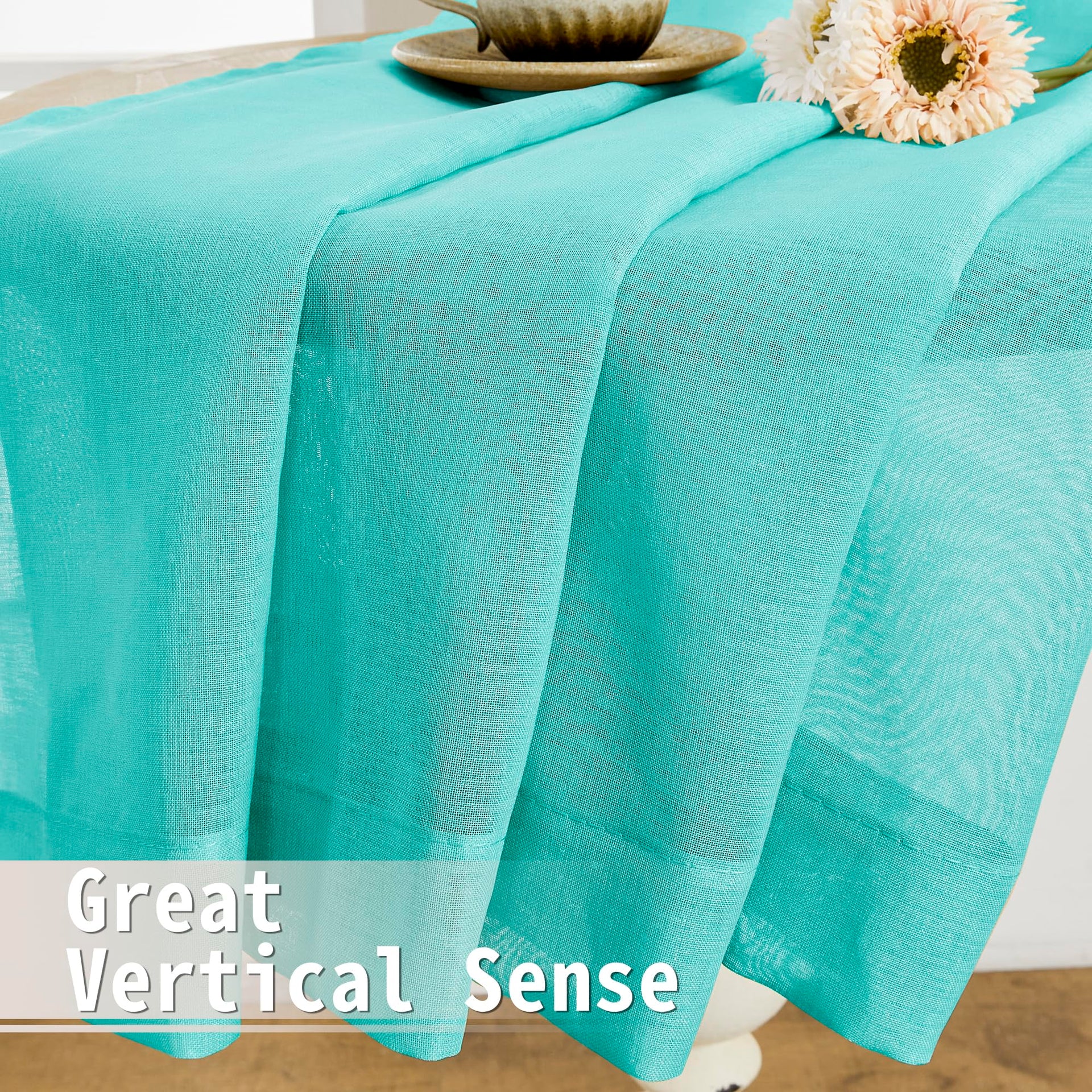 Short Sheer Door Curtains Closet Linen Textured Curtains Sheer Doorway Light Filtering Voile Patio Glass Door Rod Pocket Curtain French Doors