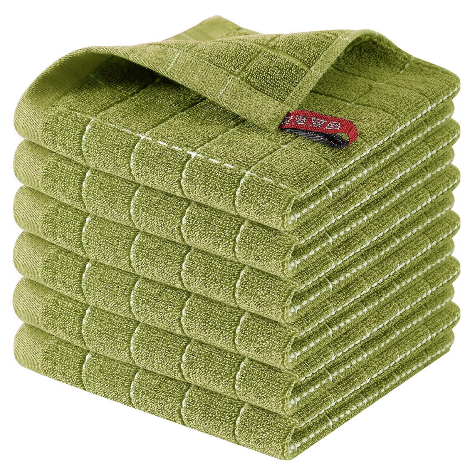 100% Cotton Terry Kitchen Dish Cloths (6 Count)
