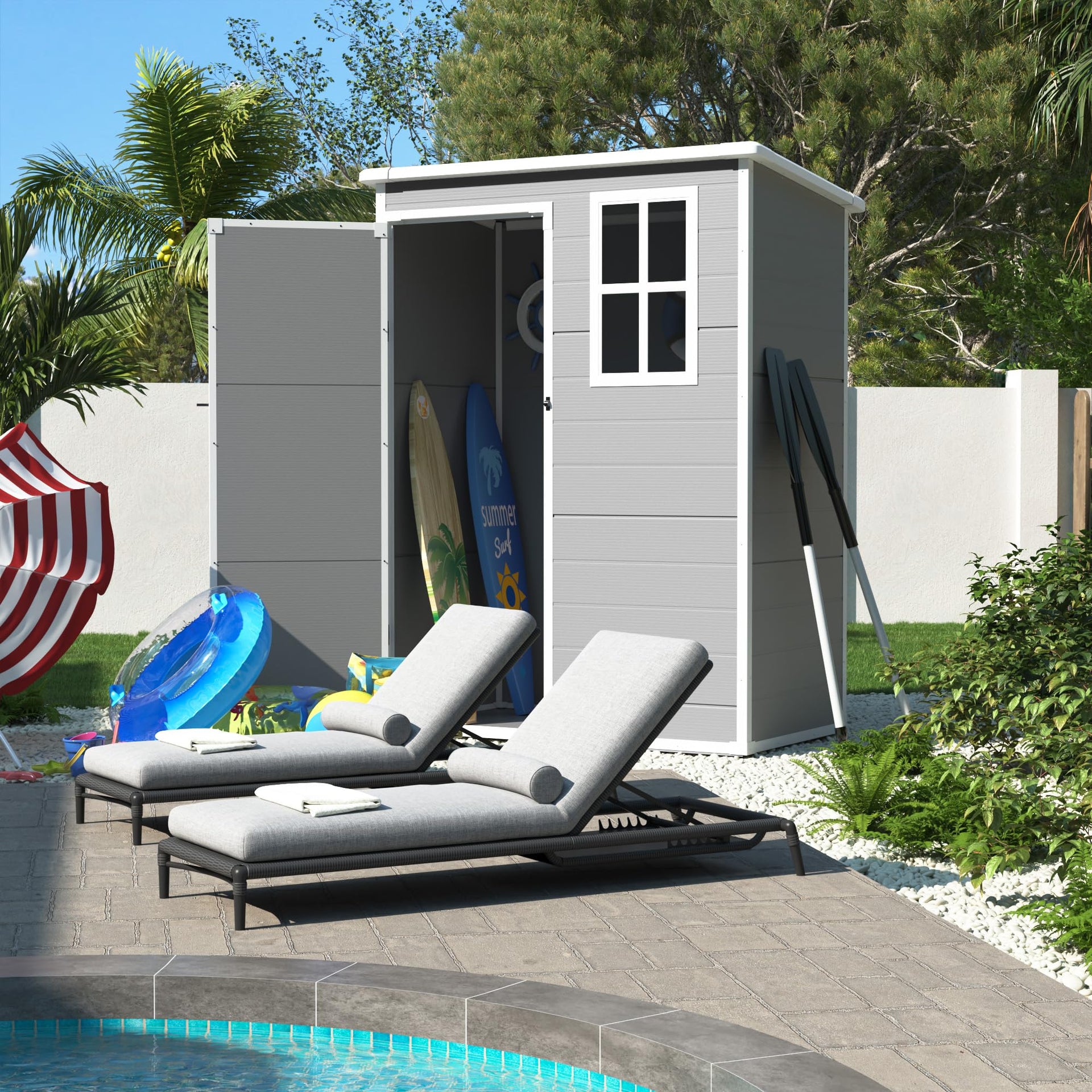 Outdoor Storage Shed 5x3 FT (2.0106 Ounce)