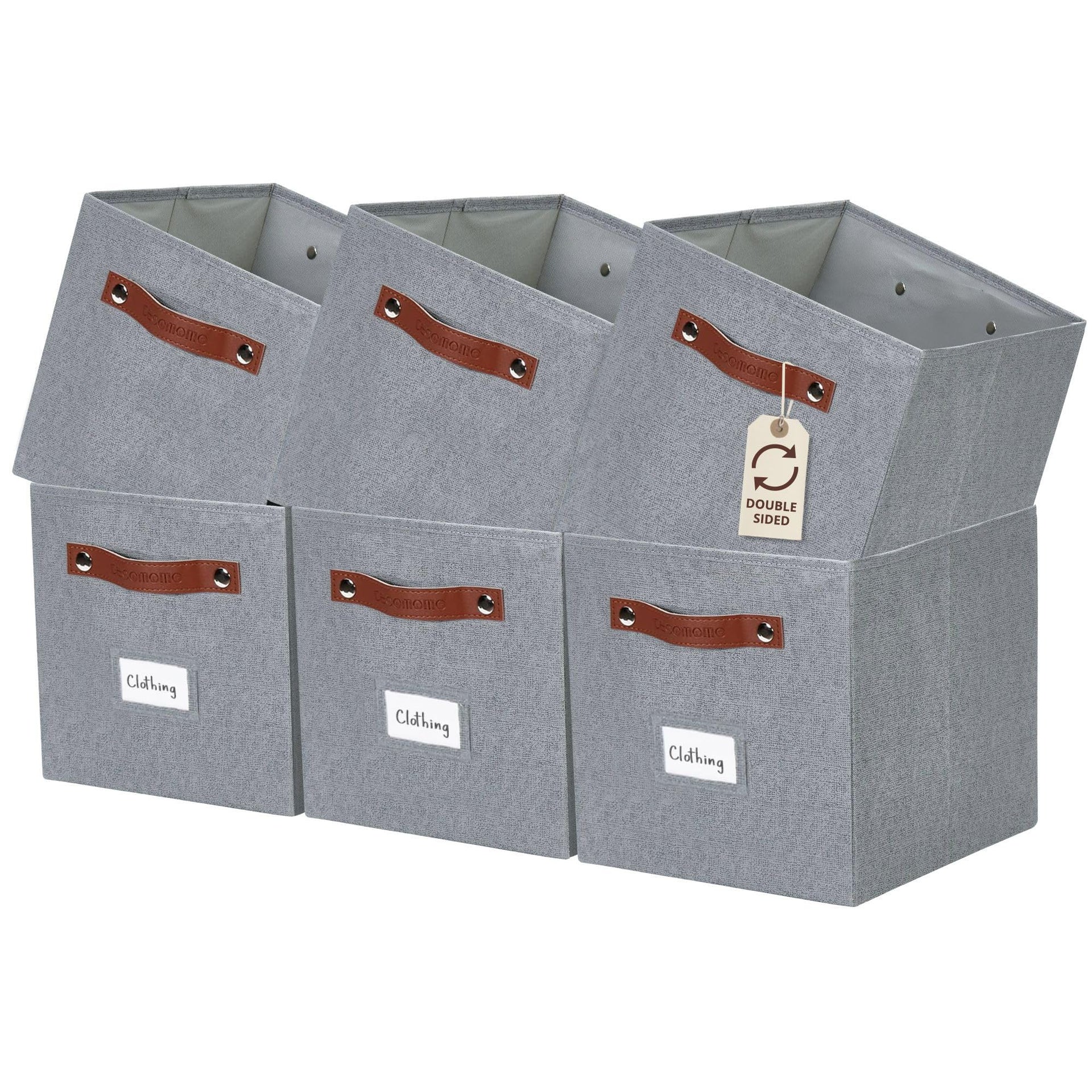Storage Bins Cube Storage Bin with Labels (6 Count)