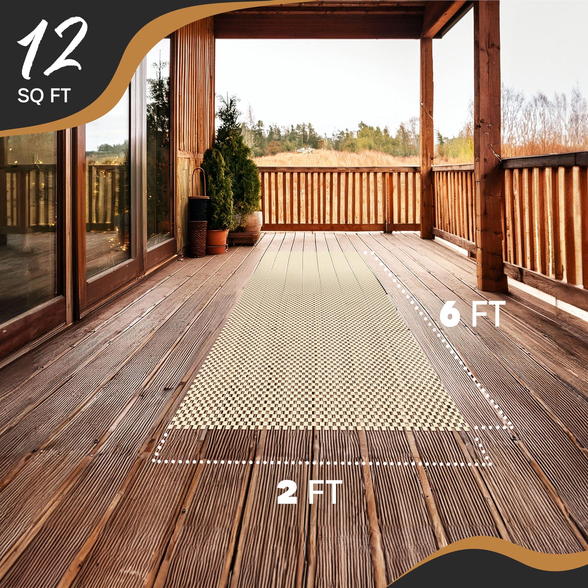 2ft x 6ft Under Rug Non Slip Pad (12 Sq Ft)