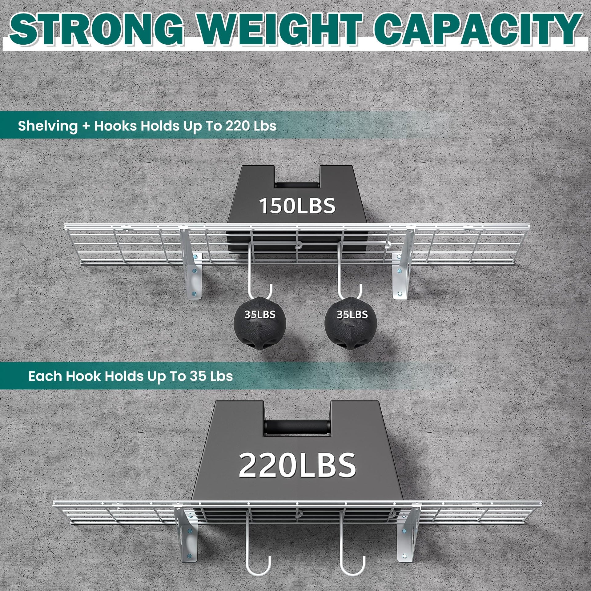 Garage Wall Shelves (2 Count)