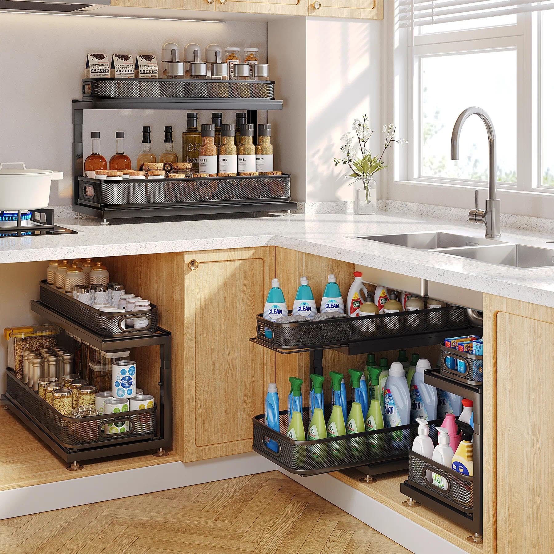 2 Pack 21.3 IN Depth Under Sink Organizer With Next (2 Count)