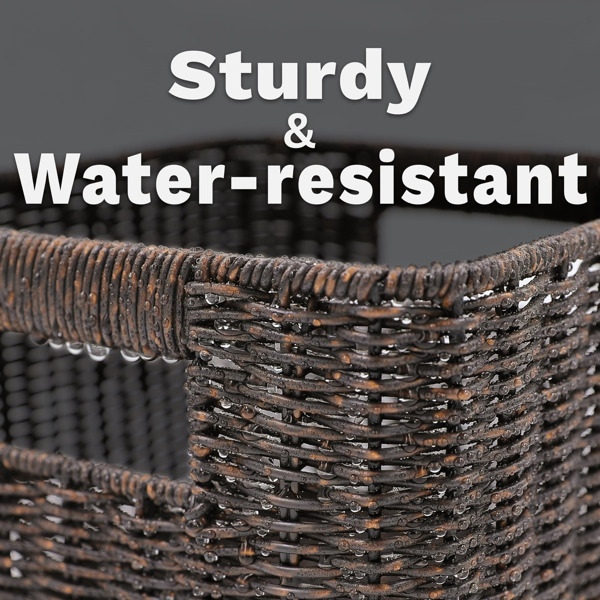 Wicker Storage Basket (3 Count)