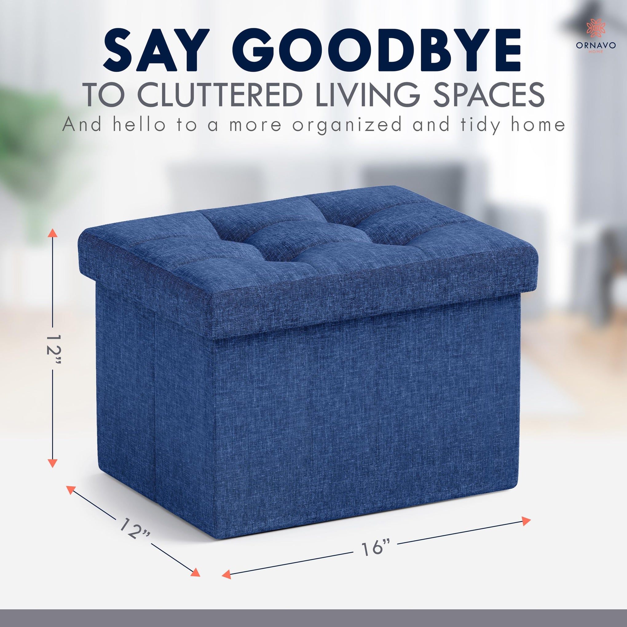 Small Rectangle Storage Ottoman