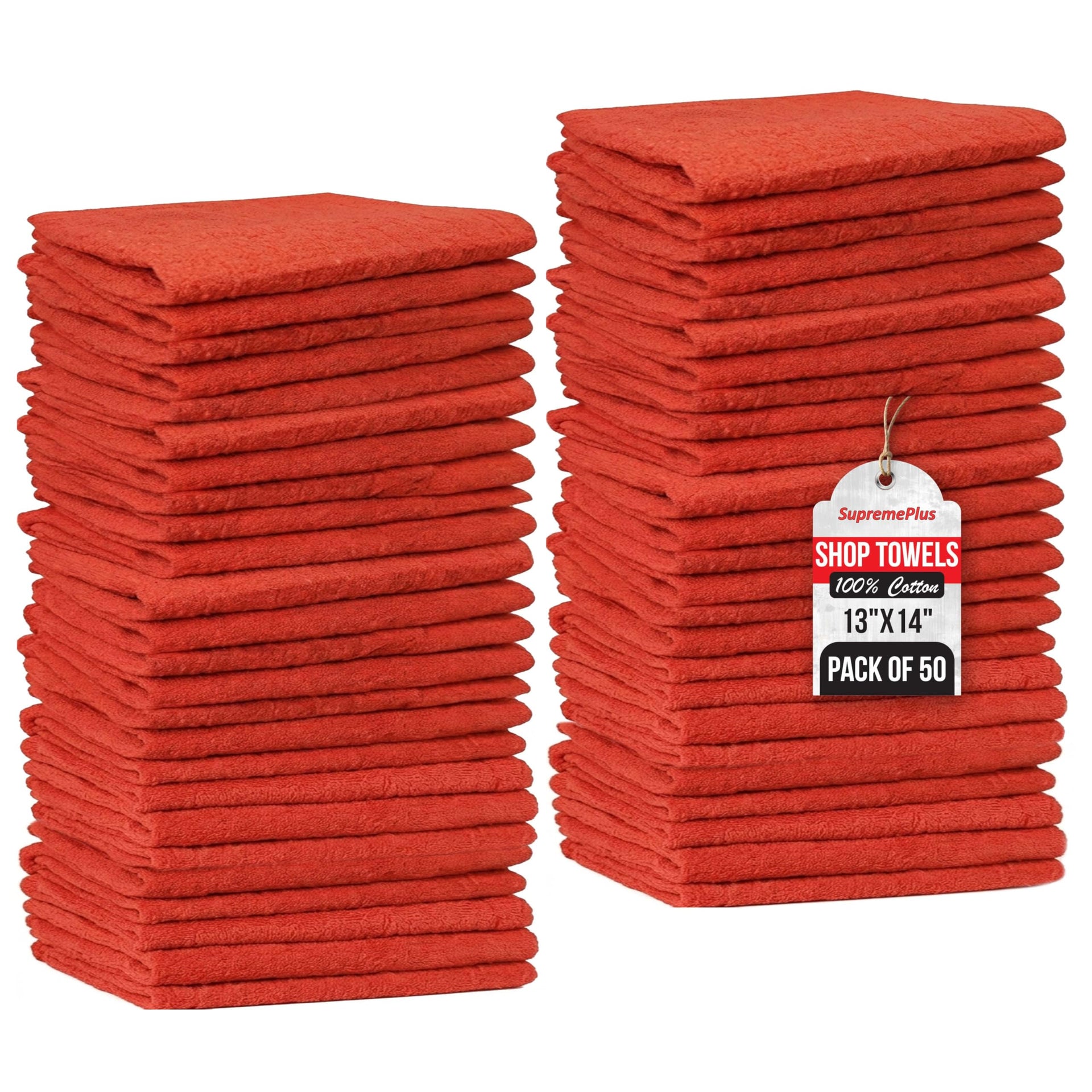 Shop Towels Red (50 Count) - ModHome Supplies