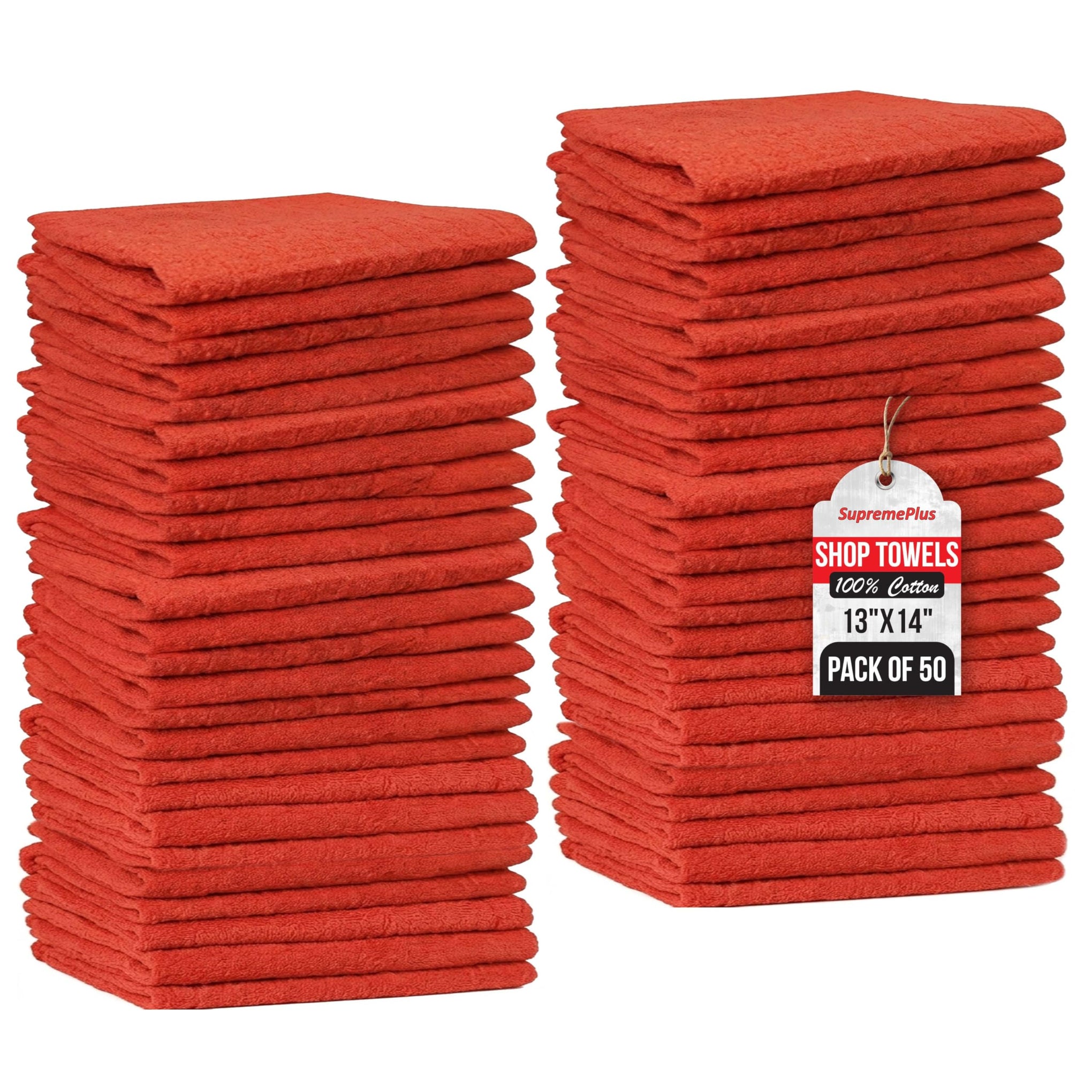 Shop Towels Red (50 Count) - ModHome Supplies