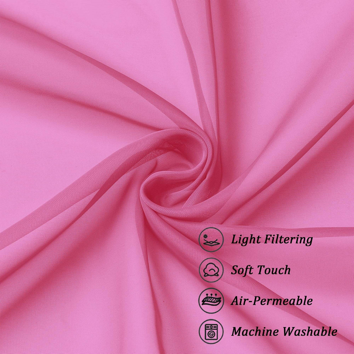 Extra Long Sheer Curtains 120 Inches Long 2 Panels Set (2 Count)