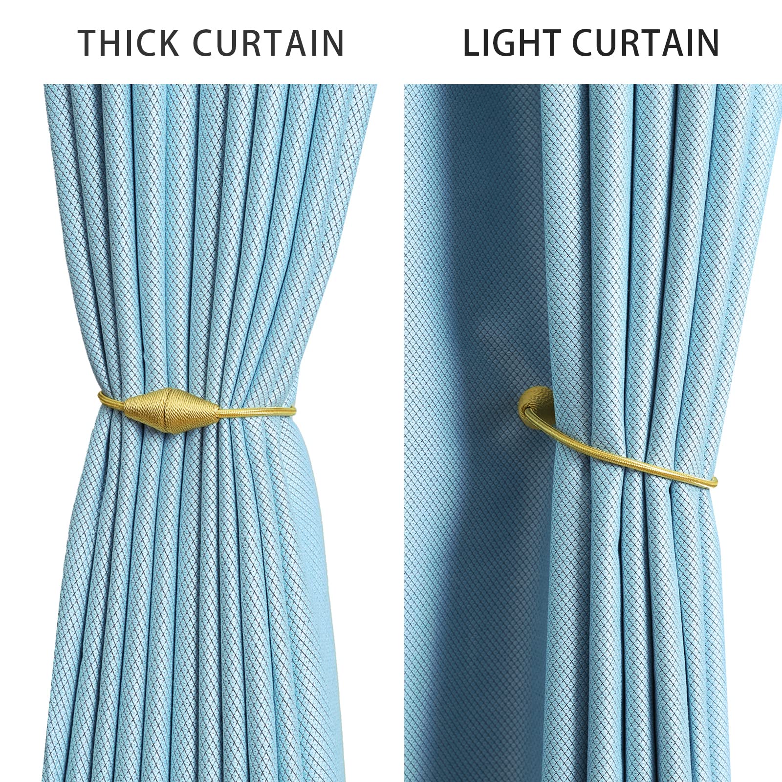 2 PCS Magnetic Curtain Tiebacks (2 Count)