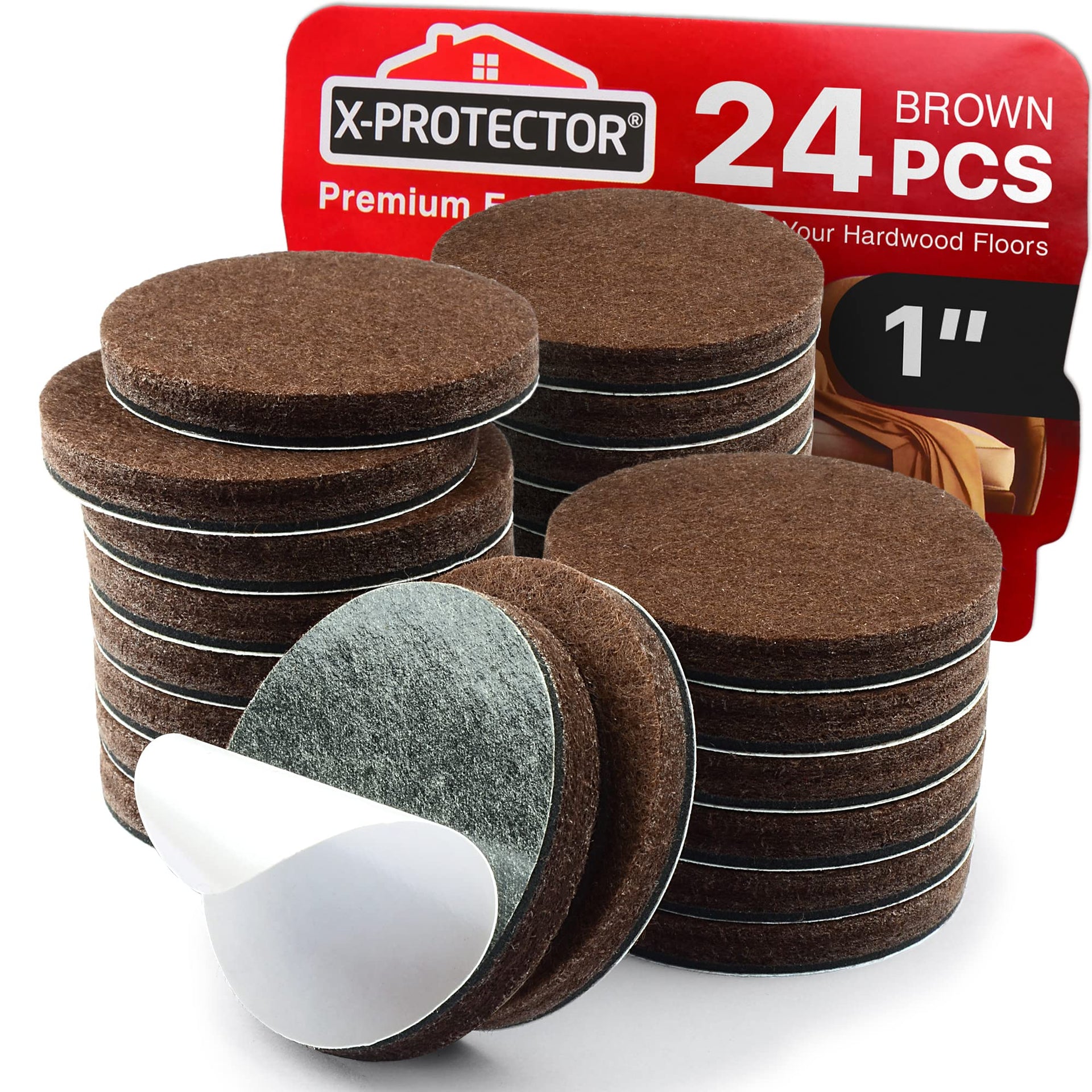 24 Felt Furniture Pads 1” 1 (24 Count)