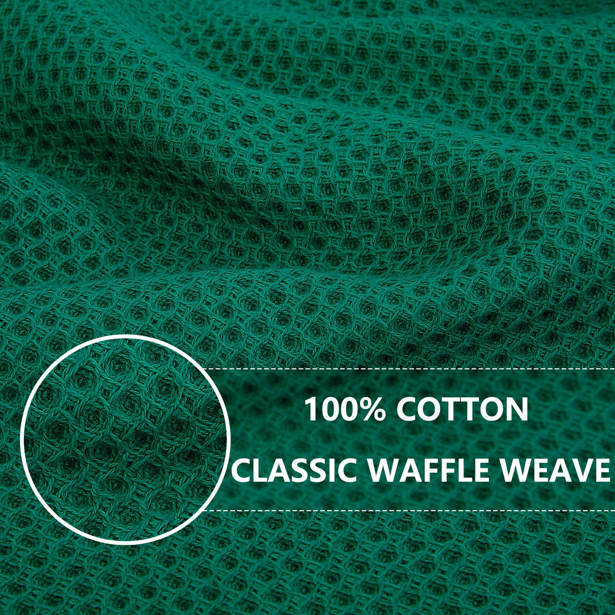 100% Cotton Waffle Weave Kitchen Dish Cloths 6 (6 Count)