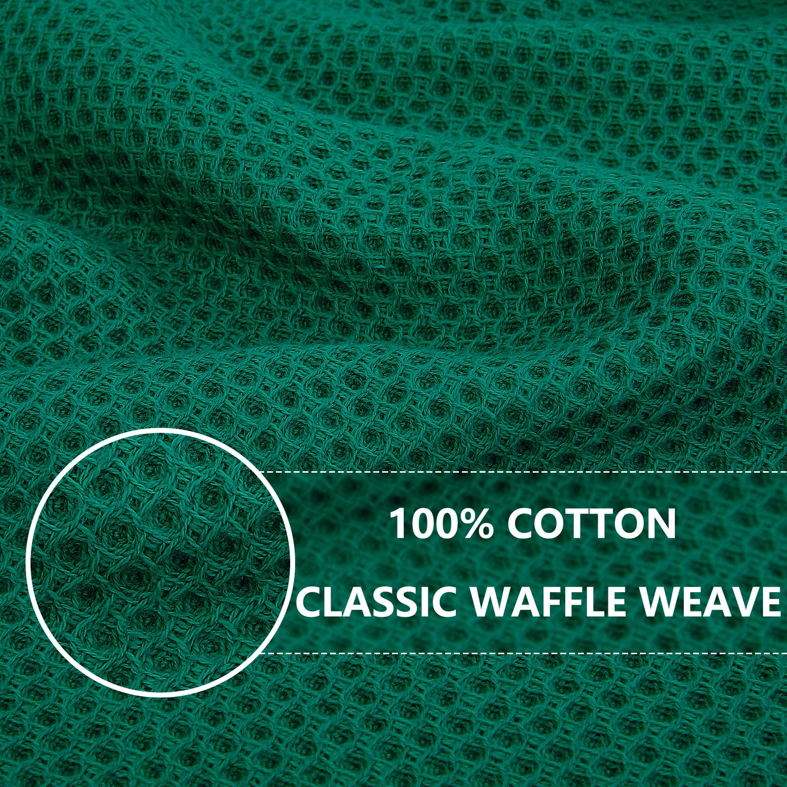 100% Cotton Waffle Weave Kitchen Dish Cloths 6 (6 Count)