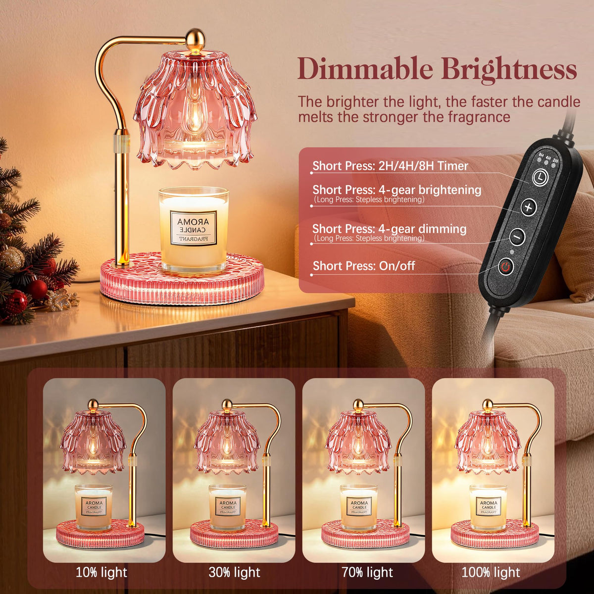 Candle Warmer Lamp with Timer Dimmer