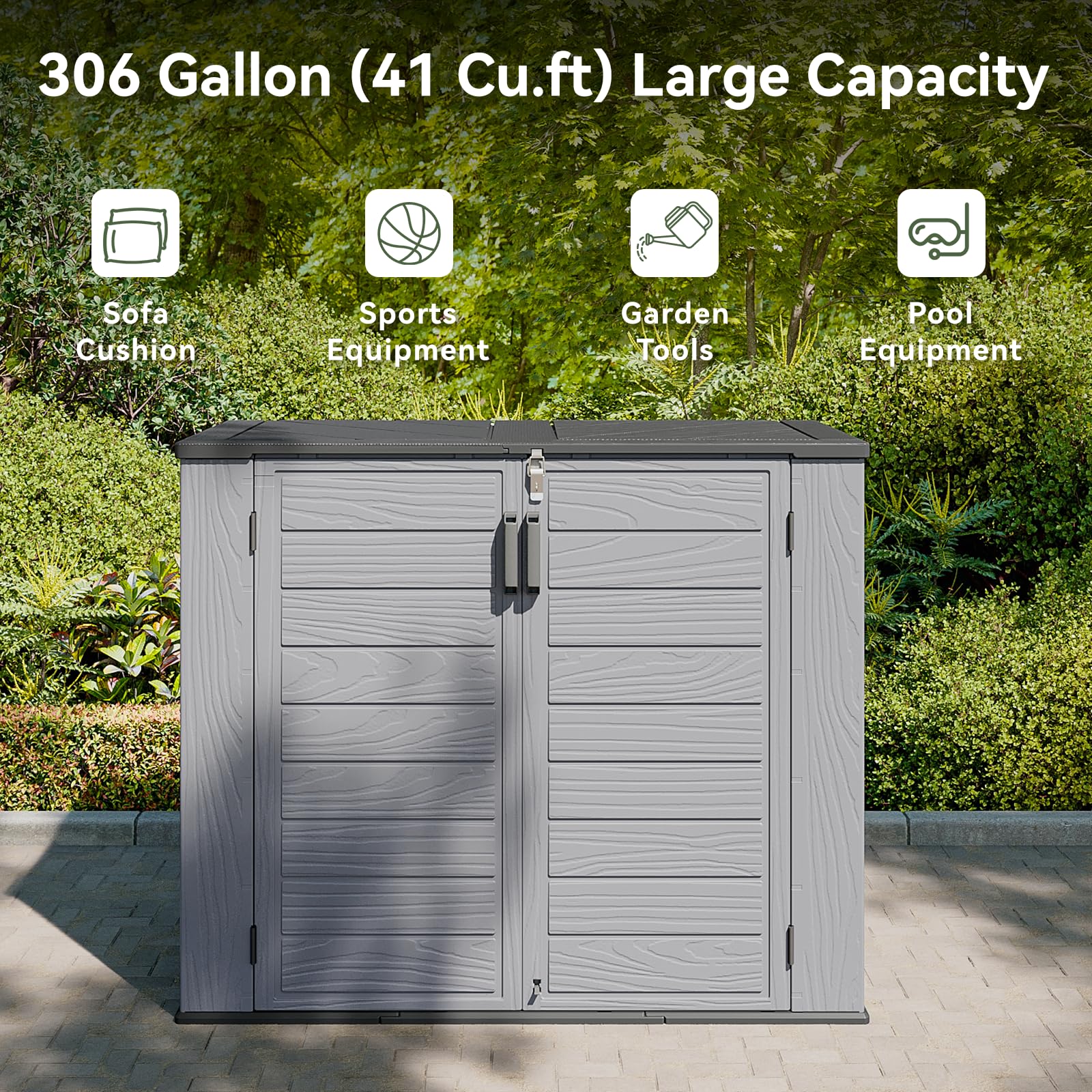 Horizontal Storage Sheds 41 Cu.ft