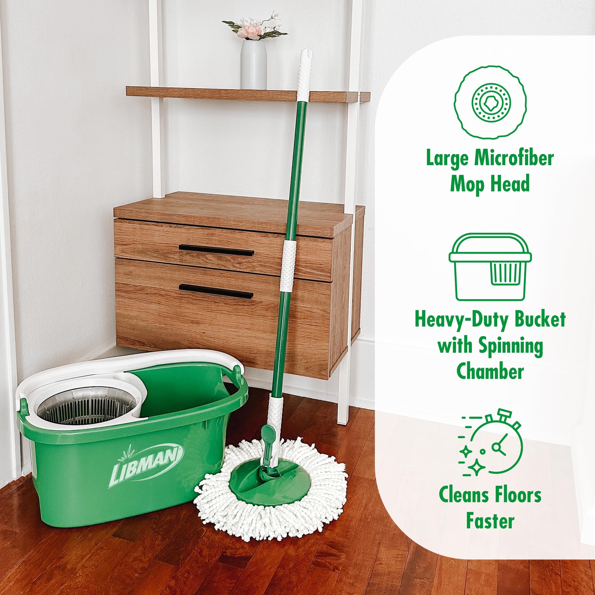 Libman Tornado Spin Mop System with Bucket & Wringer (2 Count)