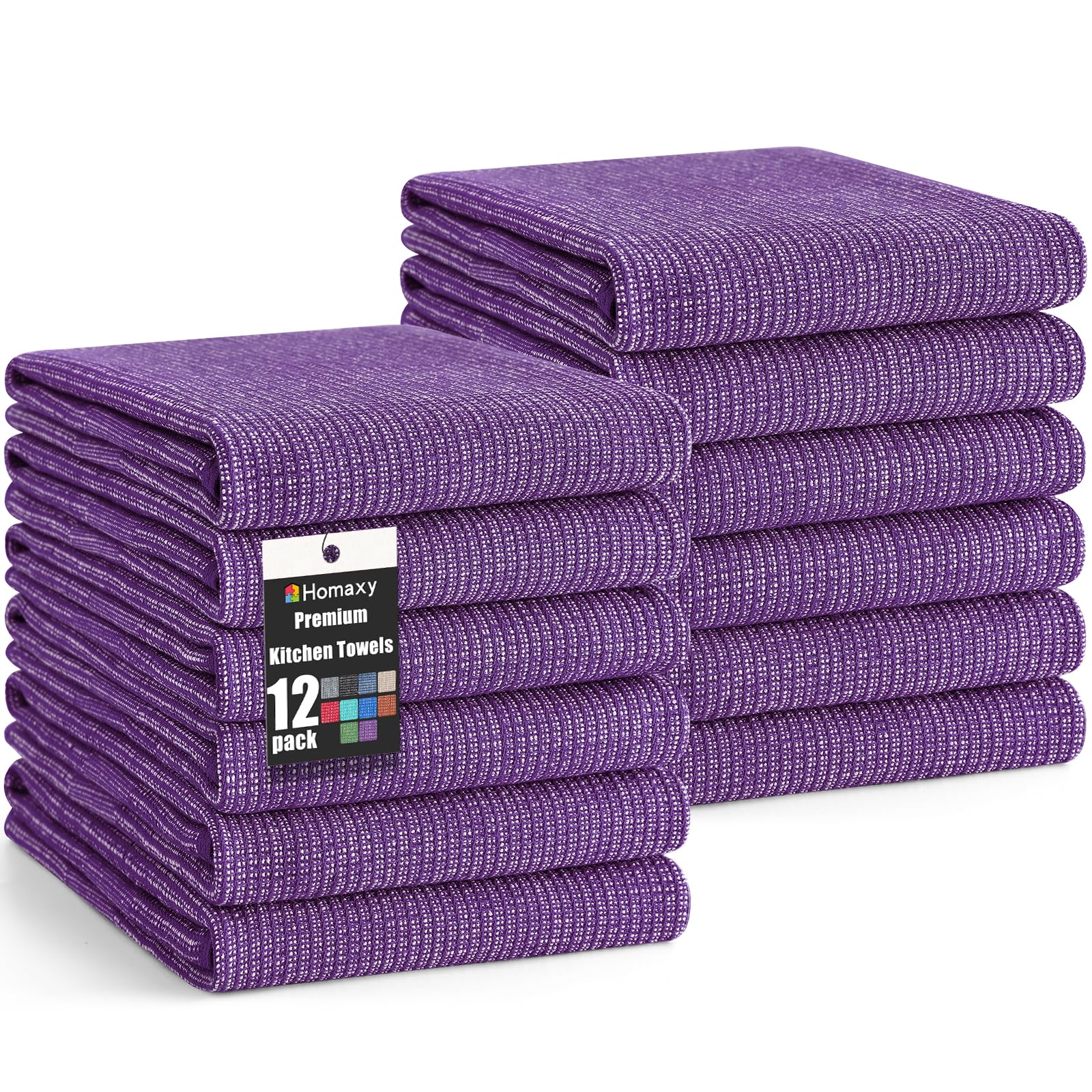 380 GSM Cotton Premium Kitchen Towels 12 Pack (12 Count)