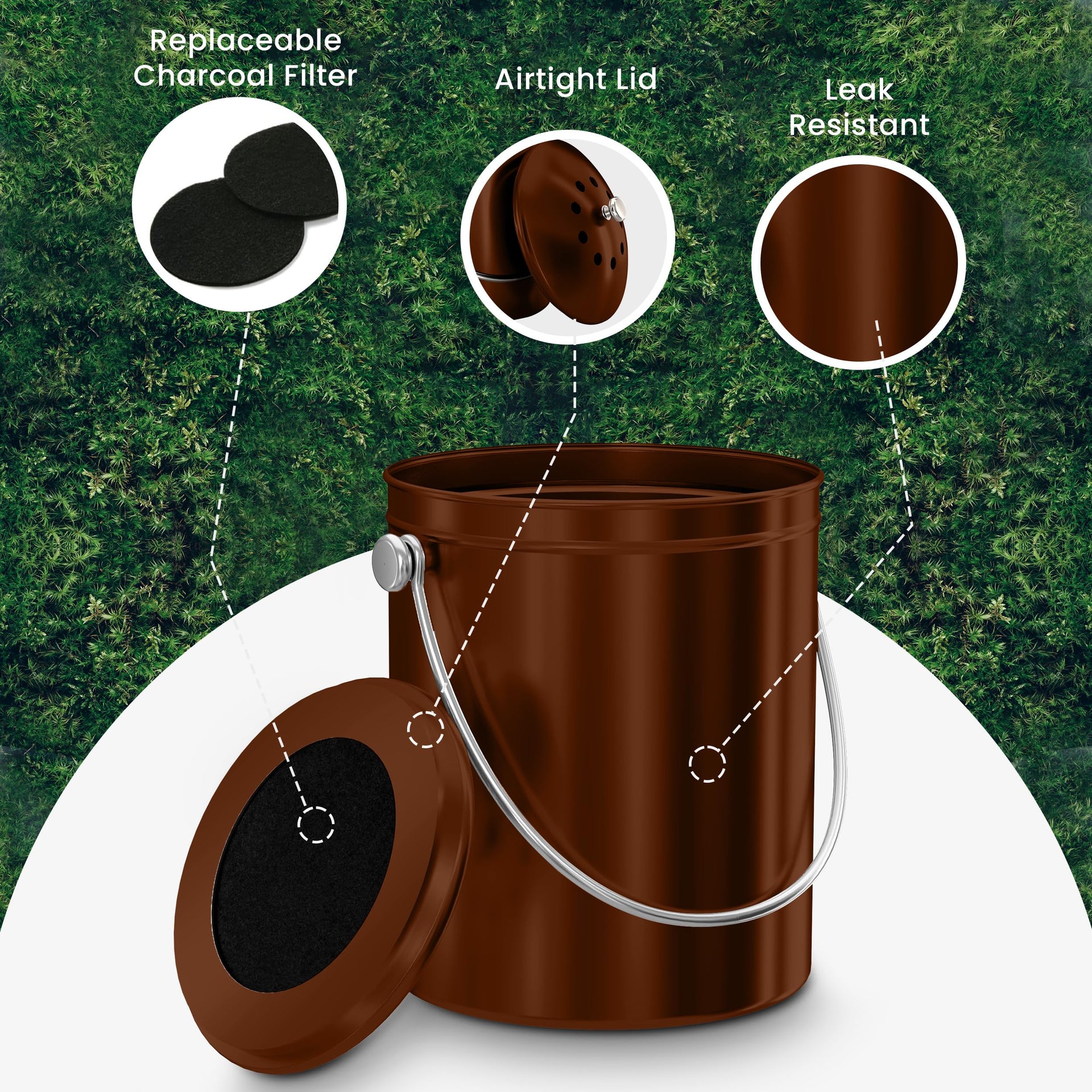 Countertop Compost Bin 1.3 Gallon