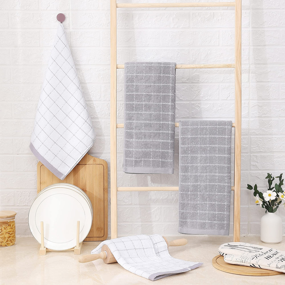 100% Cotton Terry Kitchen Towels (6 Count)