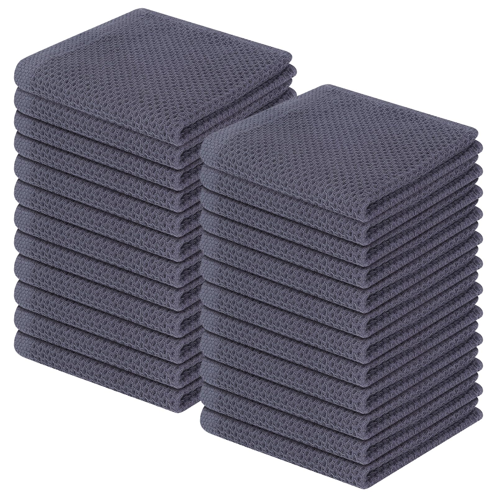 100% Cotton Waffle Weave Kitchen Dish Cloths 24 (24 Count)