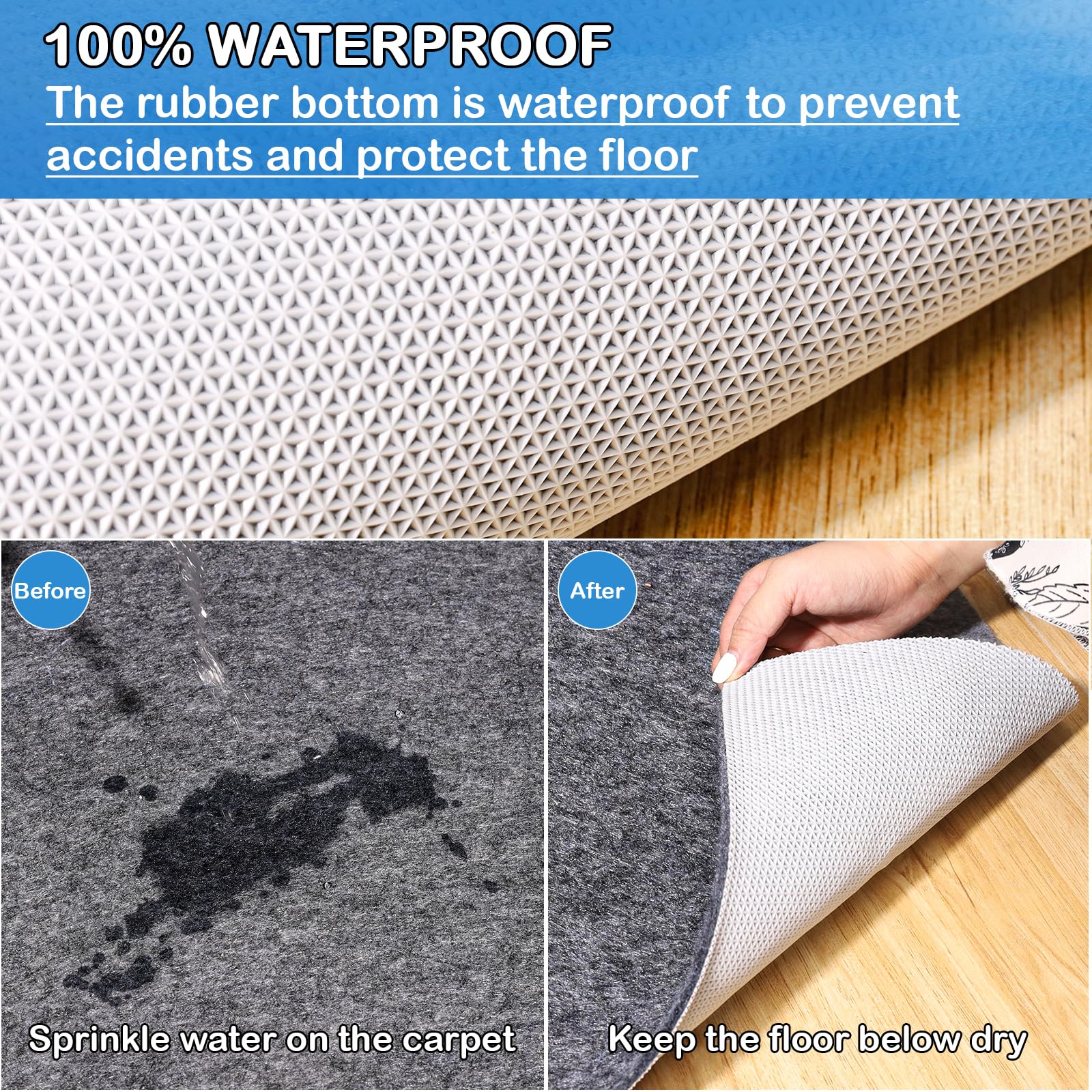 Non Slip Rug Pads 10 x 14 ft (140 Sq Ft)