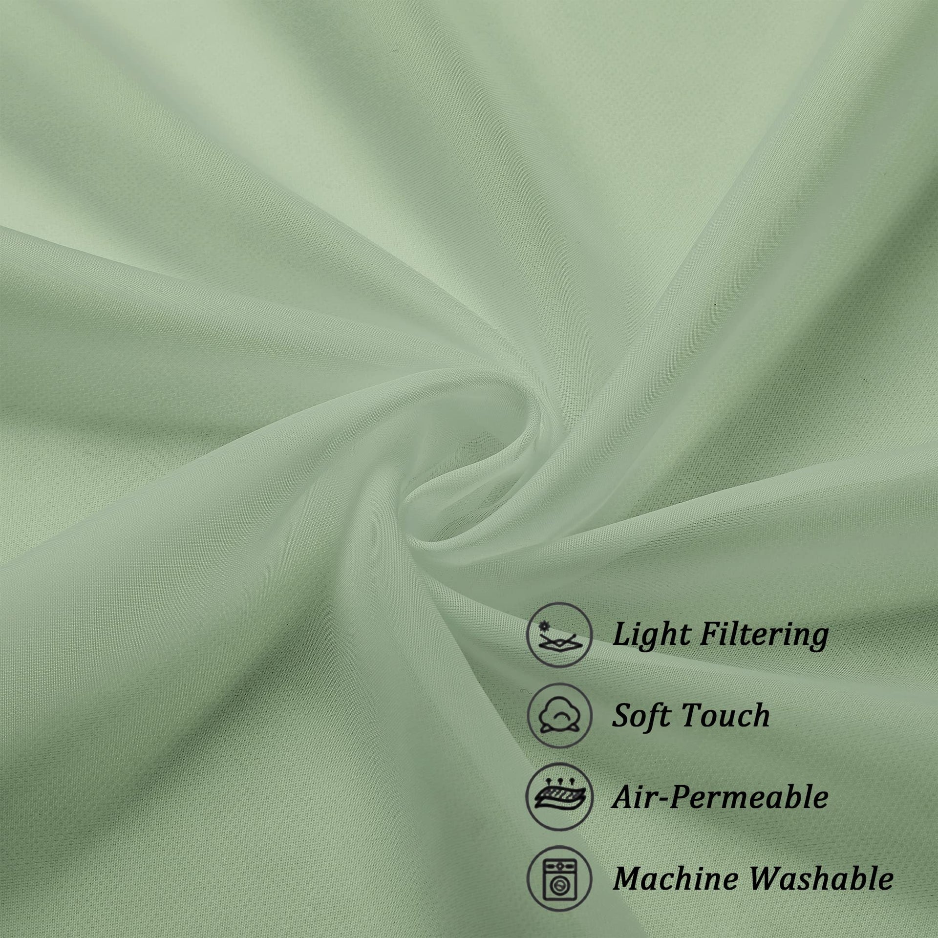 Sheer Window Curtains 144 inch Extra Long 2PCS