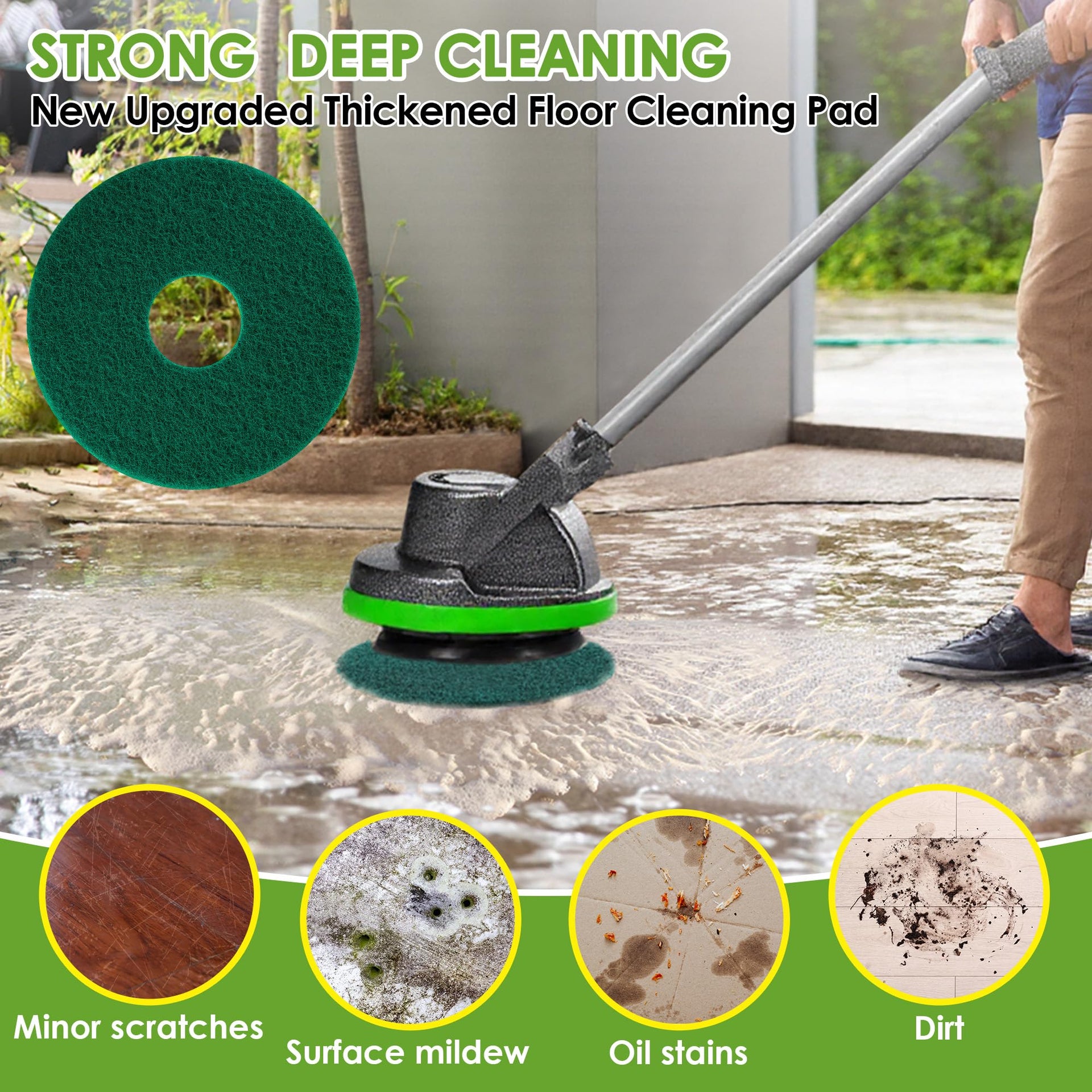 3 Pack 12" Floor Machine Pads Compatible with Oreck Commercial 550MC Orbiter Scrubber Machine (3 Count)