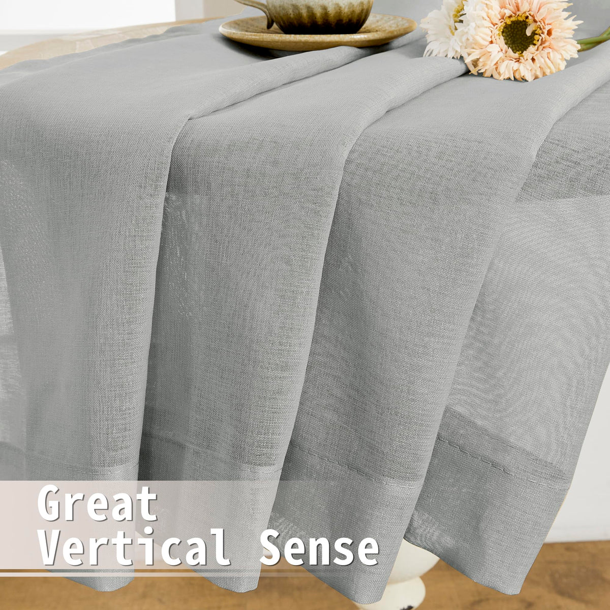 Small Sheer Door Curtain Closet Linen Textured Curtain Sheers Doorway Light Filtering Voile French Door Rod Pocket Curtains Patio Glass Doors
