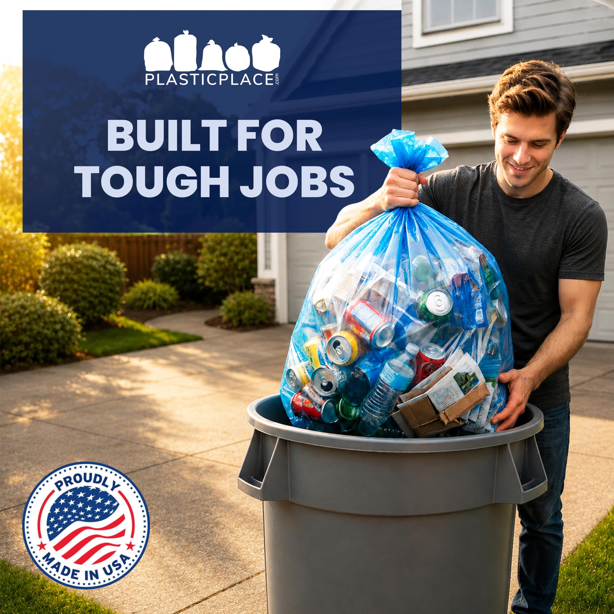 55 Gallon Recycling Bags (100 Count)