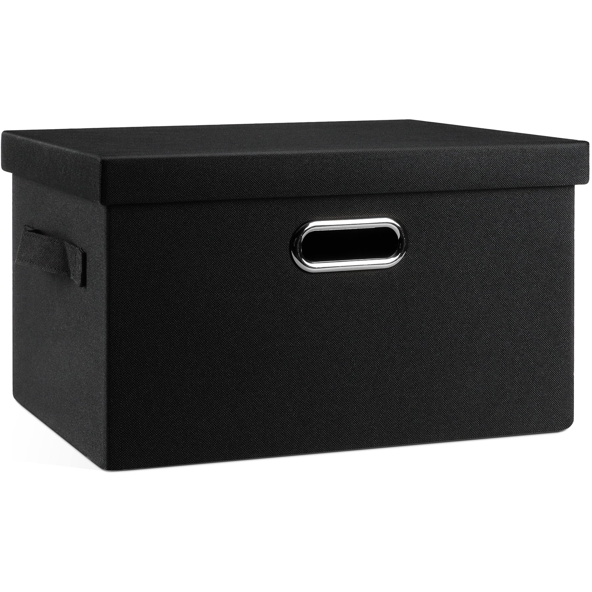 Medium 15" 21 Quart Collapsible Stackable Storage Bins with Lids