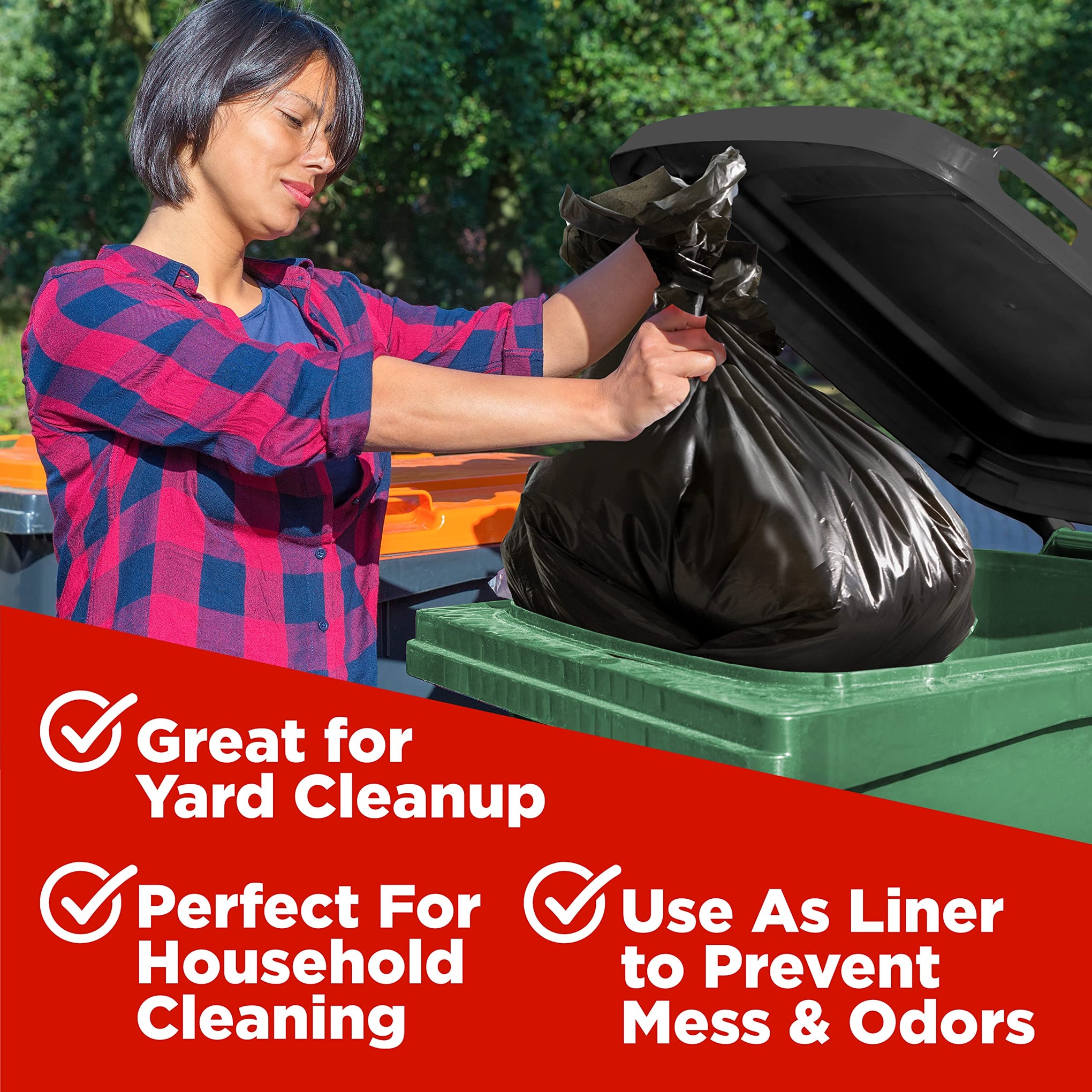 40 45 Gallon Trash Bags Heavy Duty (100 Count)