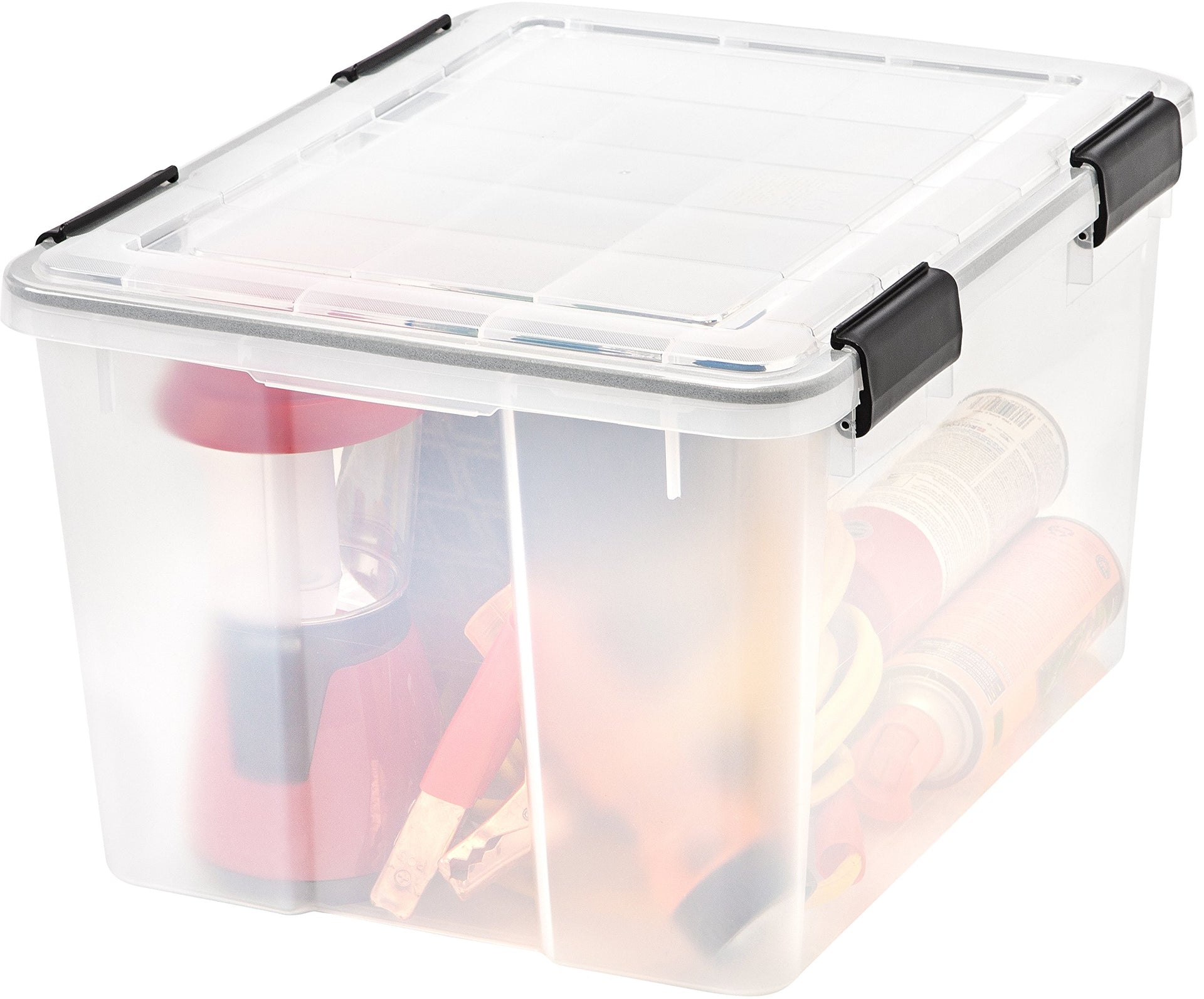 47 Quart WEATHERPRO Plastic Storage Bins with Lids (6 Count)