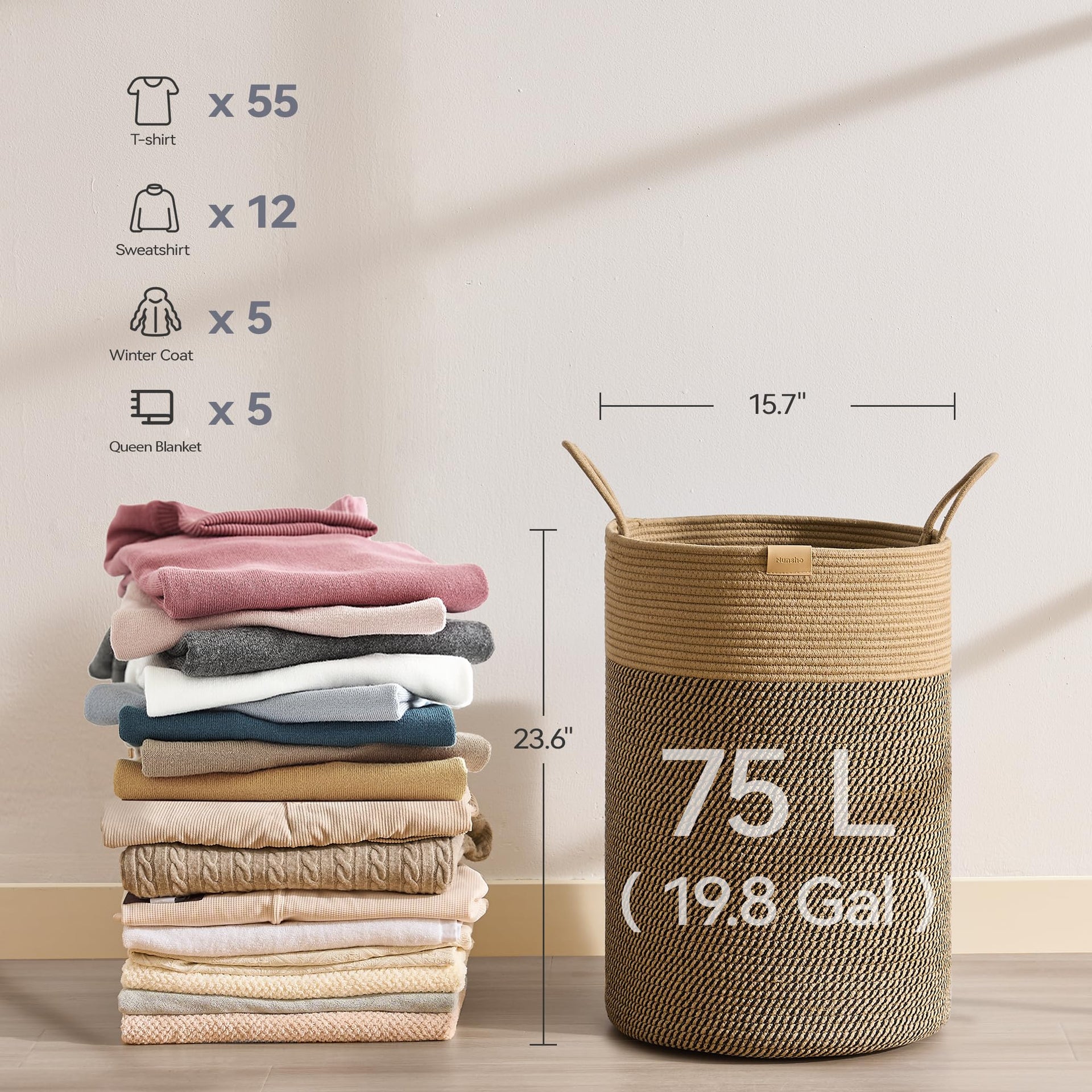 Laundry Hamper 75L