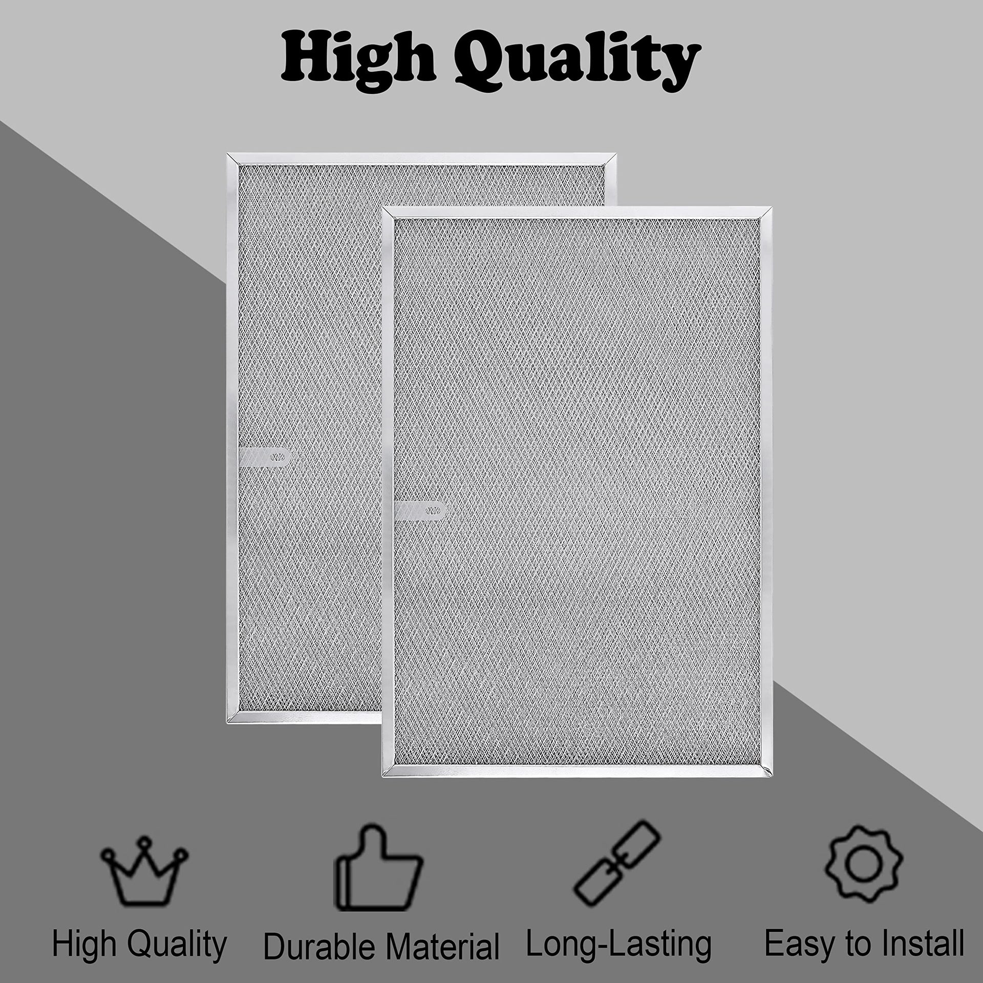 BPS1FA36 Range Hood Filter 2 Pack Compatible with Broan NuTone 99010300E (2 Count)