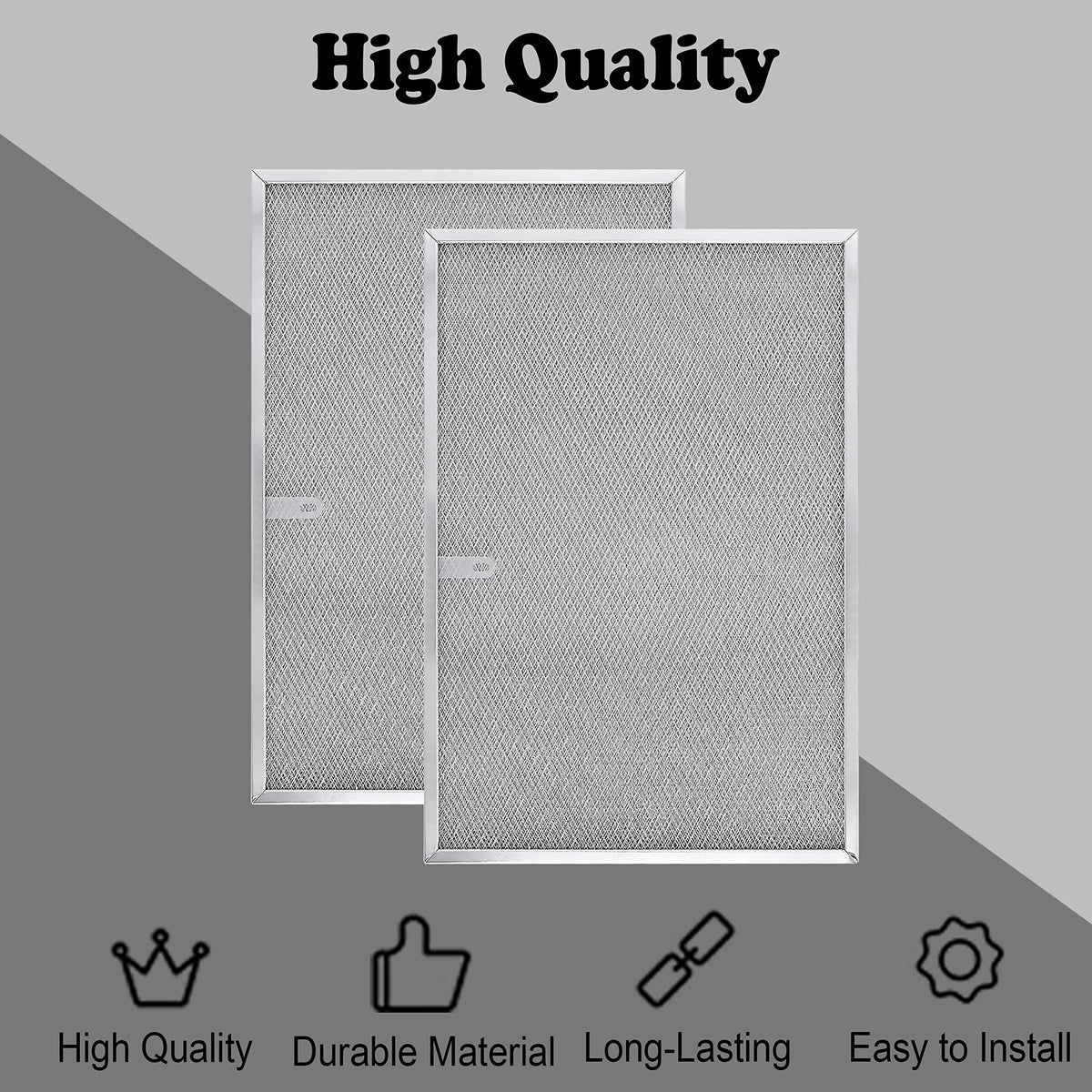 BPS1FA36 Range Hood Filter 2 Pack Compatible with Broan NuTone 99010300E (2 Count)