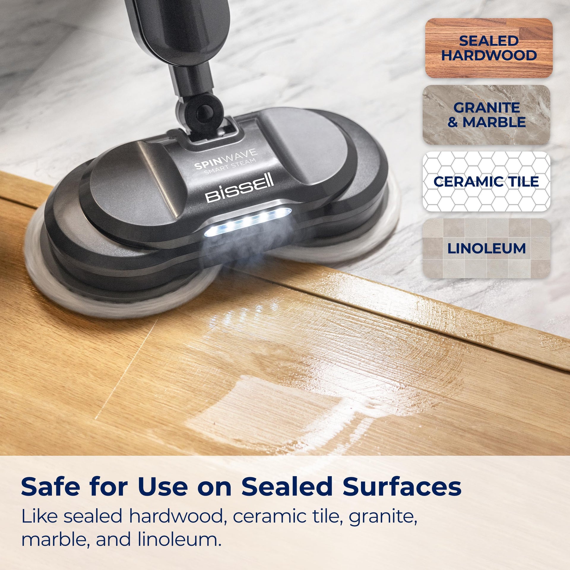 Spinwave SmartSteam Steam Cleaner Mop
