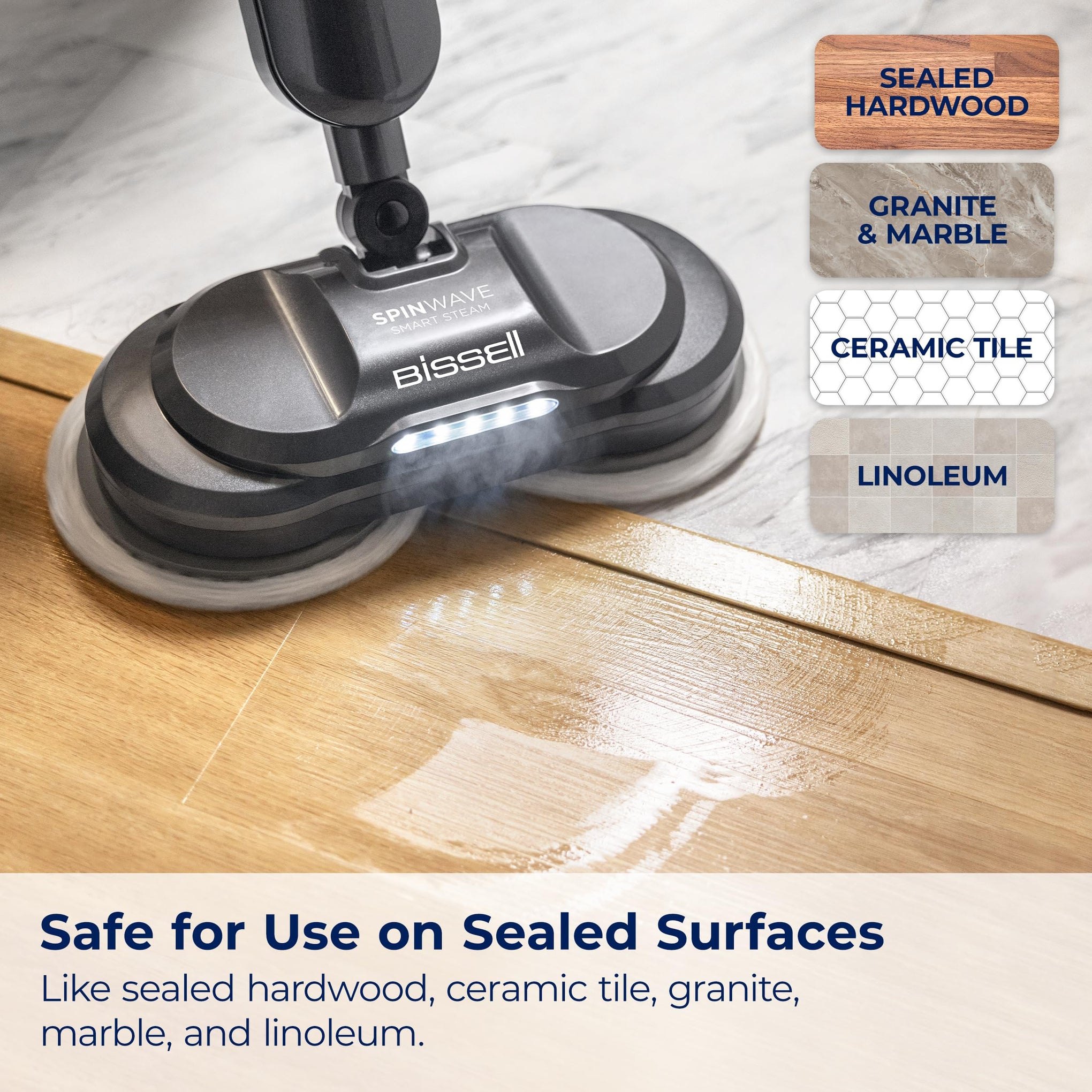 Spinwave SmartSteam Steam Cleaner Mop