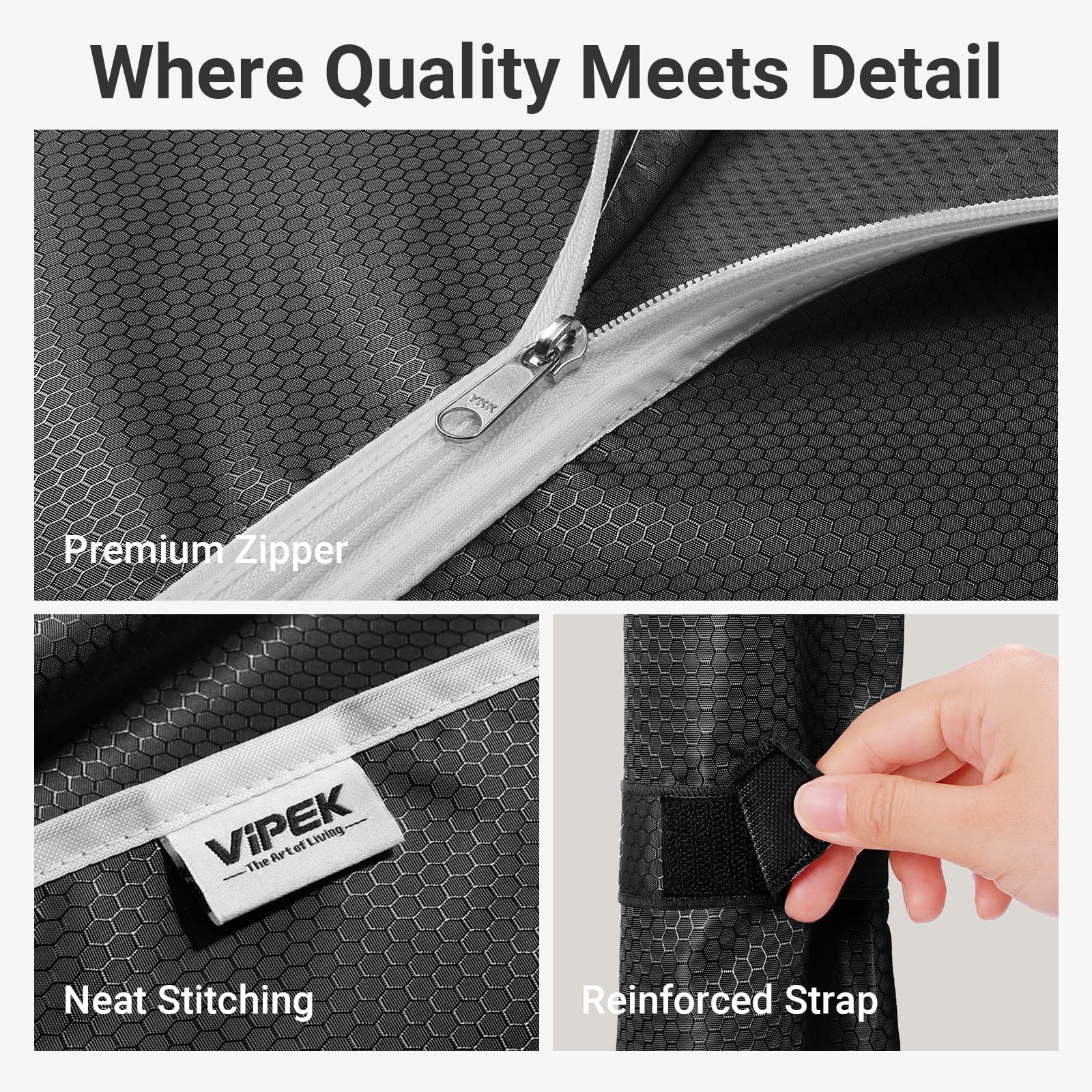 V7C Portable Closet for Hanging Clothes Heavy Duty Rack with Cover