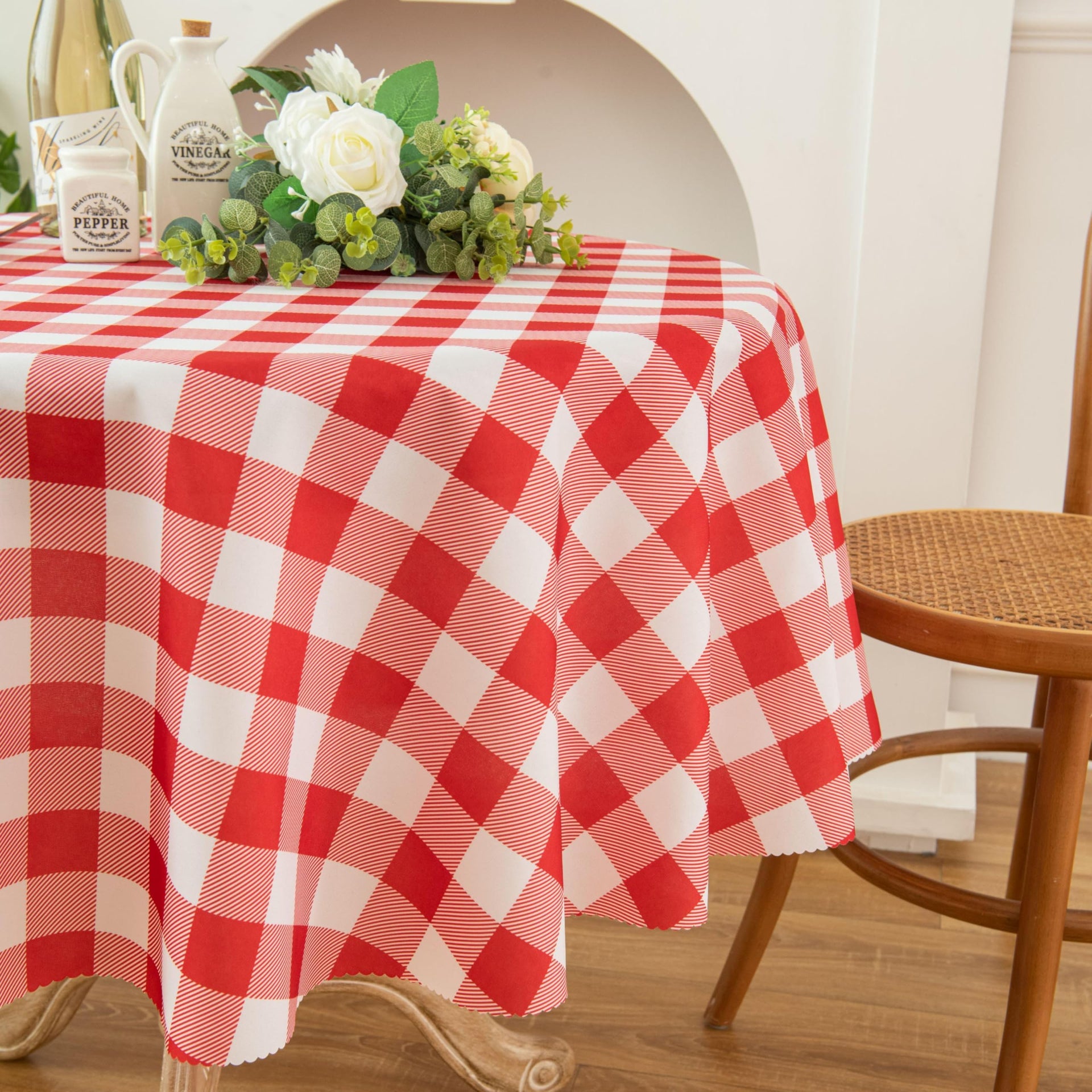 Waterproof Plaid Tablecloth Fabric